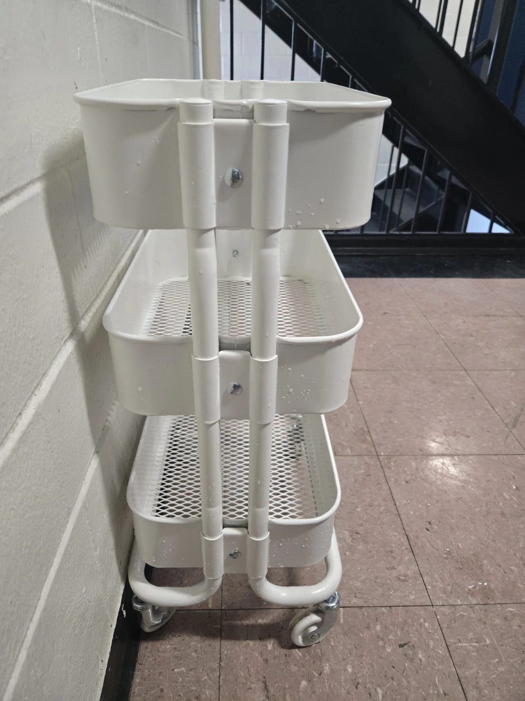 White 3-Tier Rolling Cart - photo 5
