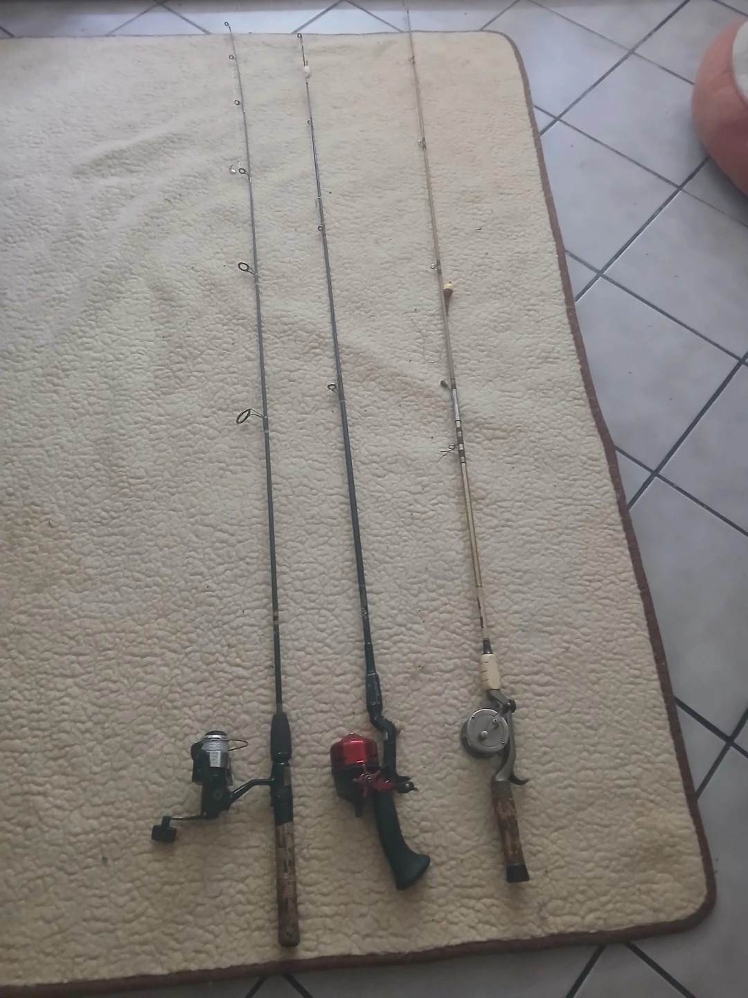 3 fishing pols ready to go