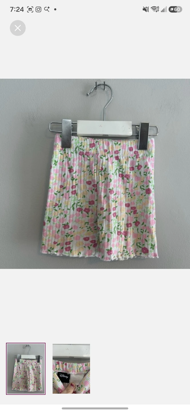Disney x Zara Floral Ribbed Shorts