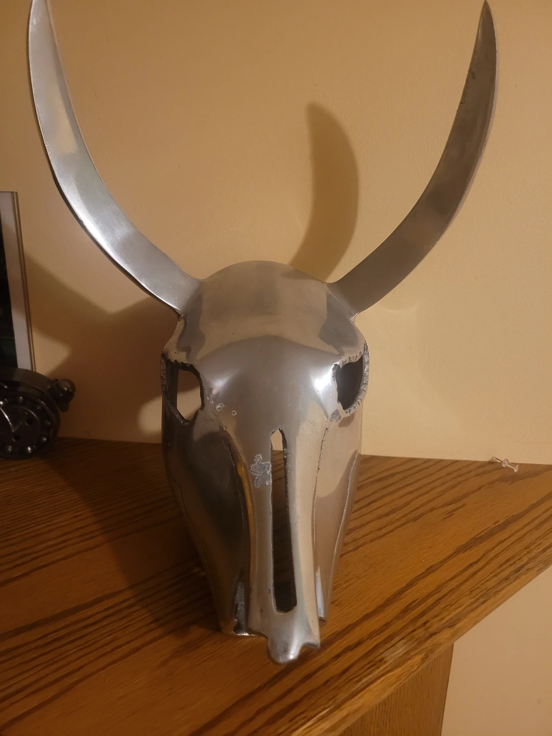 Silver Bull Skull
