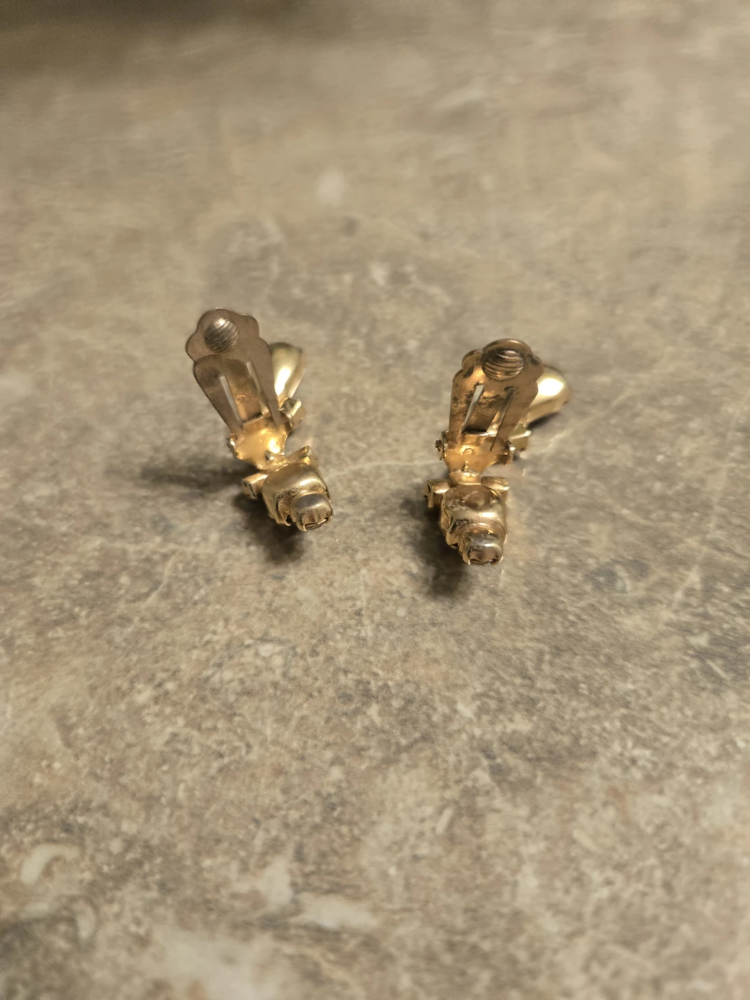 Vintage Clip-On Earrings Sets- Brown and Amber Stones - photo 3