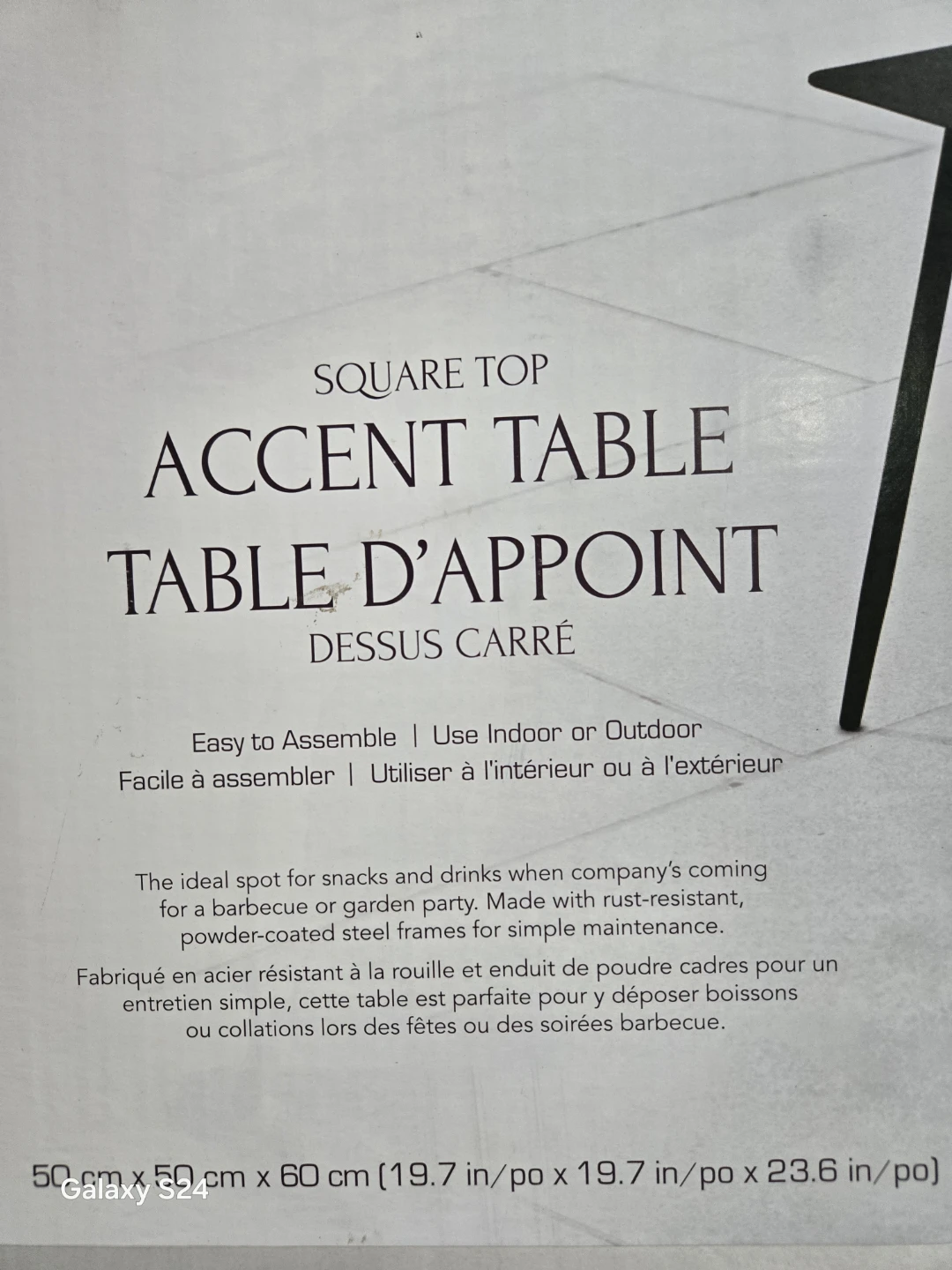 Square Top Accent Table - photo 2