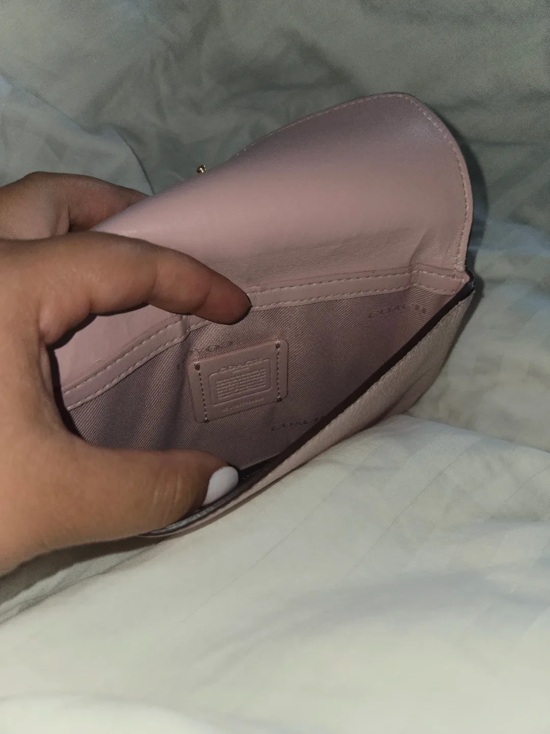Coach Pink Leather Double Zip Wallet - photo 2