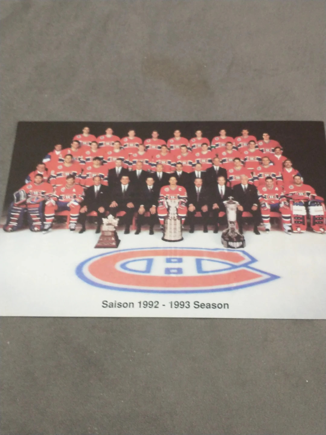 Stanley Cup Champions Montreal Canadiens 1992-1993 Team Postcard