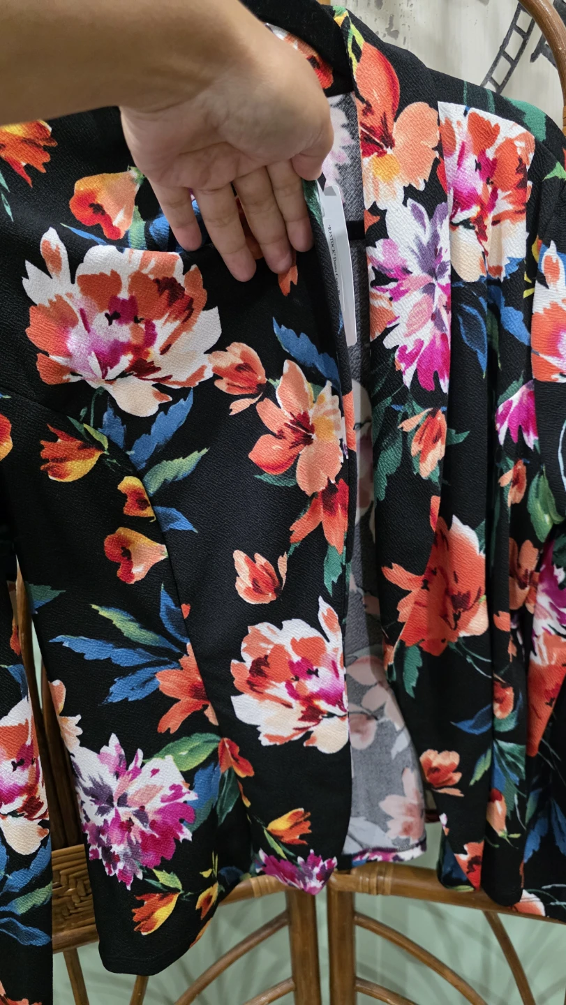 Black Floral Blazer - MOA Collection - photo 3