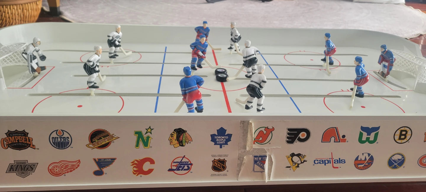 1990 official wayne Gretzky overtime hockey set Kings vs Rangers - photo 3