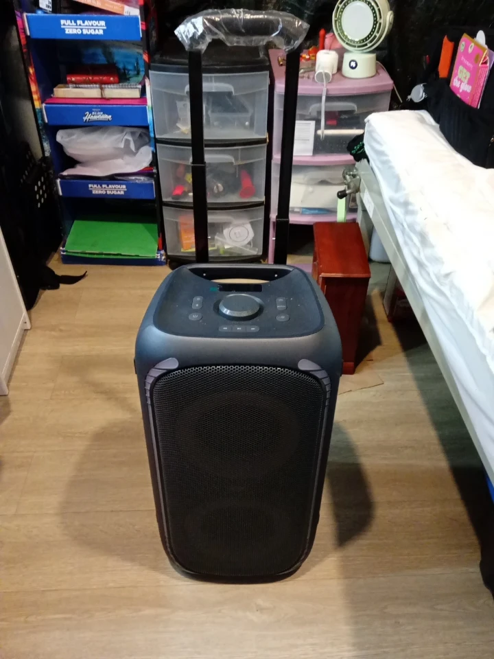 Portable PA Speaker with Wheels and Handle