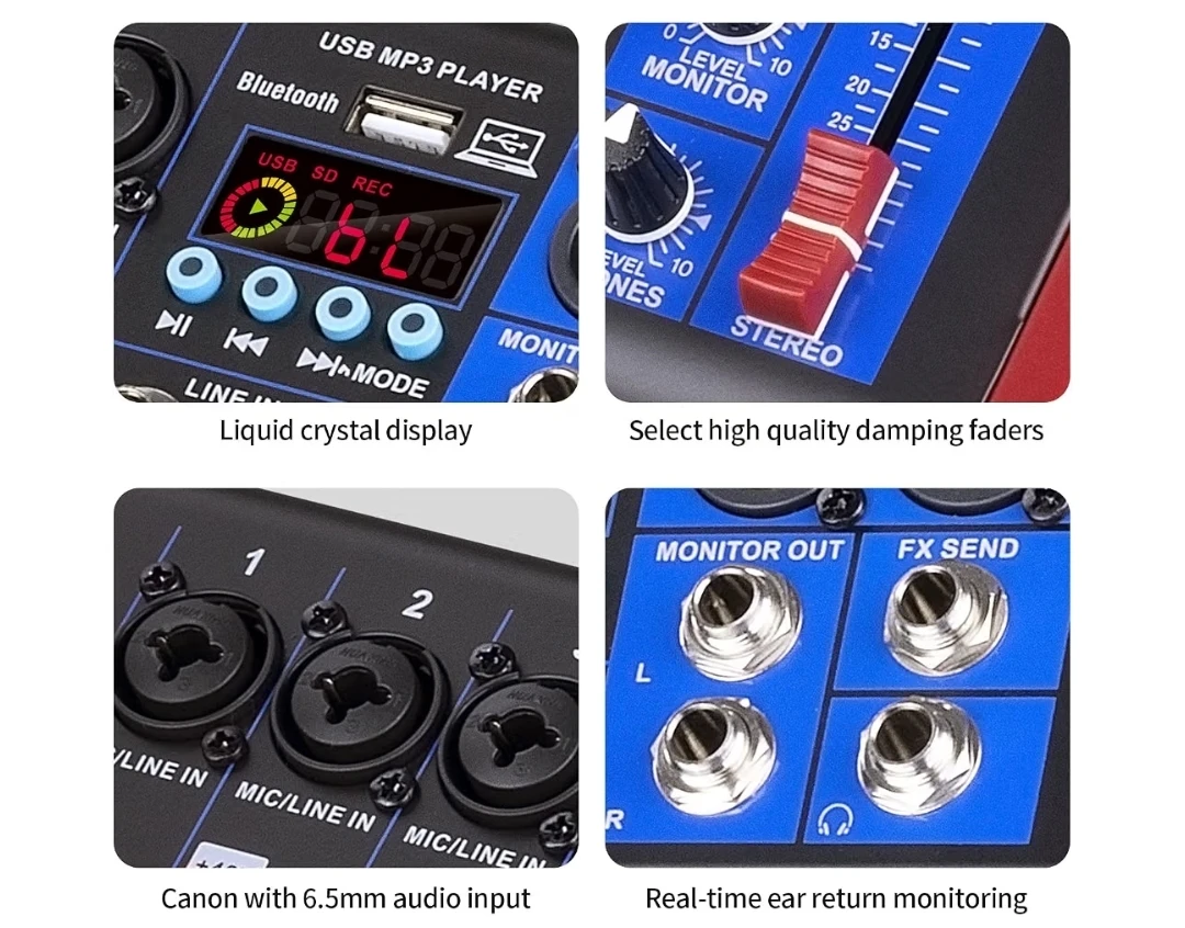 D Debra Audio Pro Portable Recording Mixer Audio With USB 99 DSP - photo 4