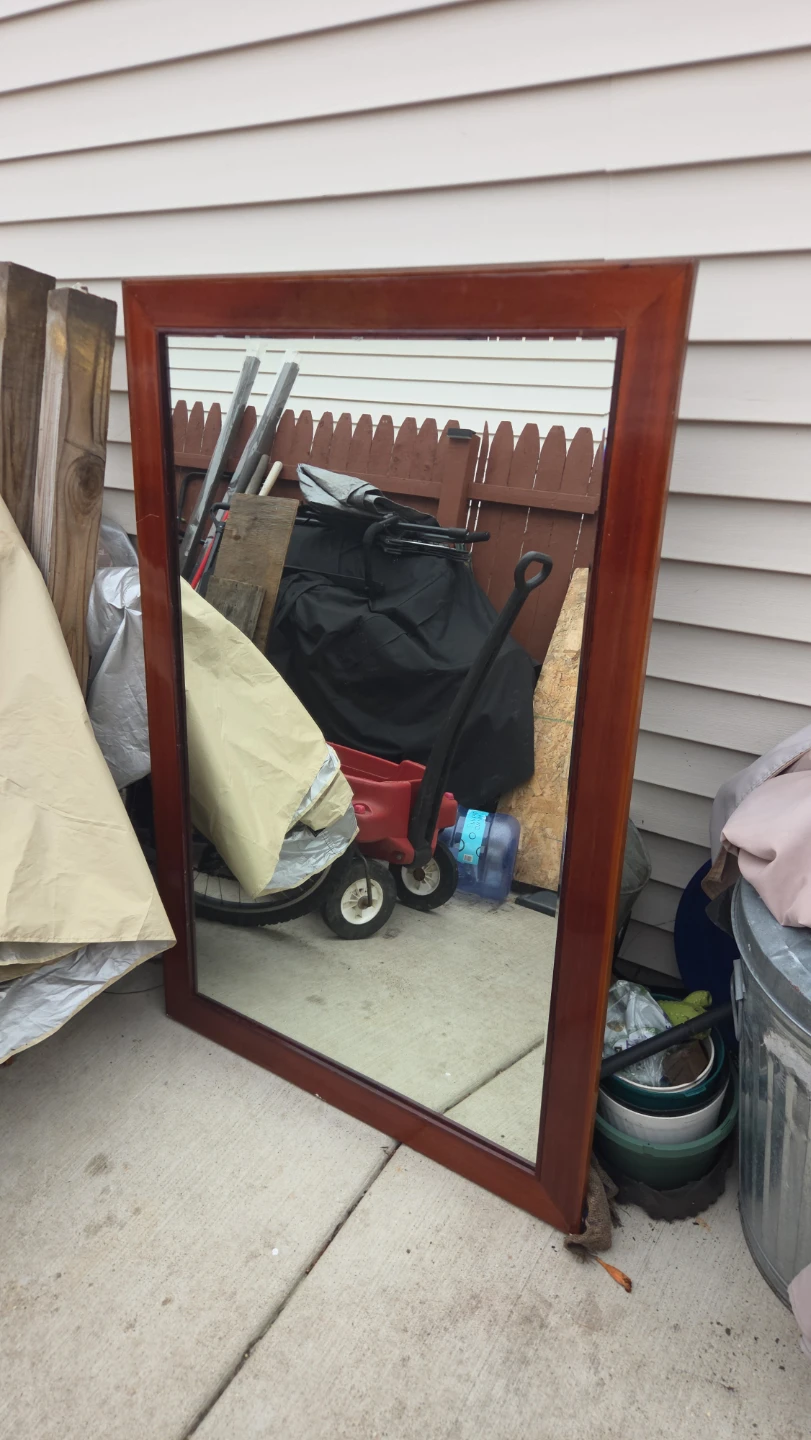 Wooden Framed Mirror - photo 3