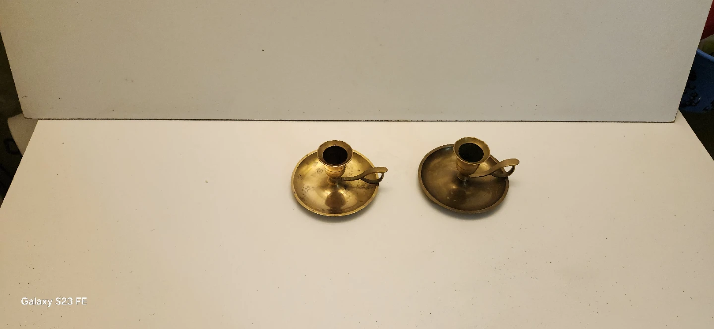 Brass Candlesticks - Set of 2 The price is firm final