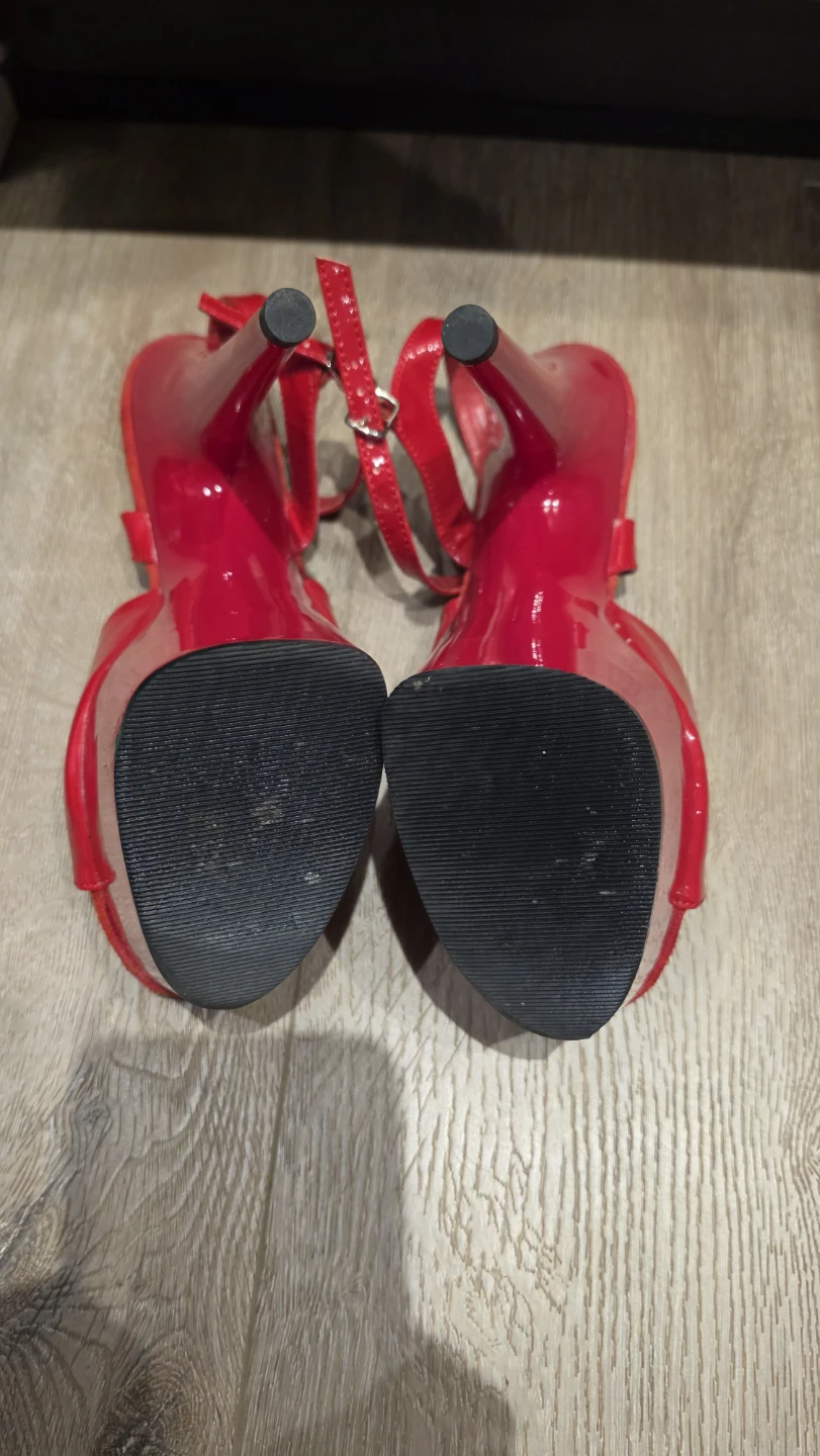 Pleaser Red Platform Heels Size 10 - photo 4