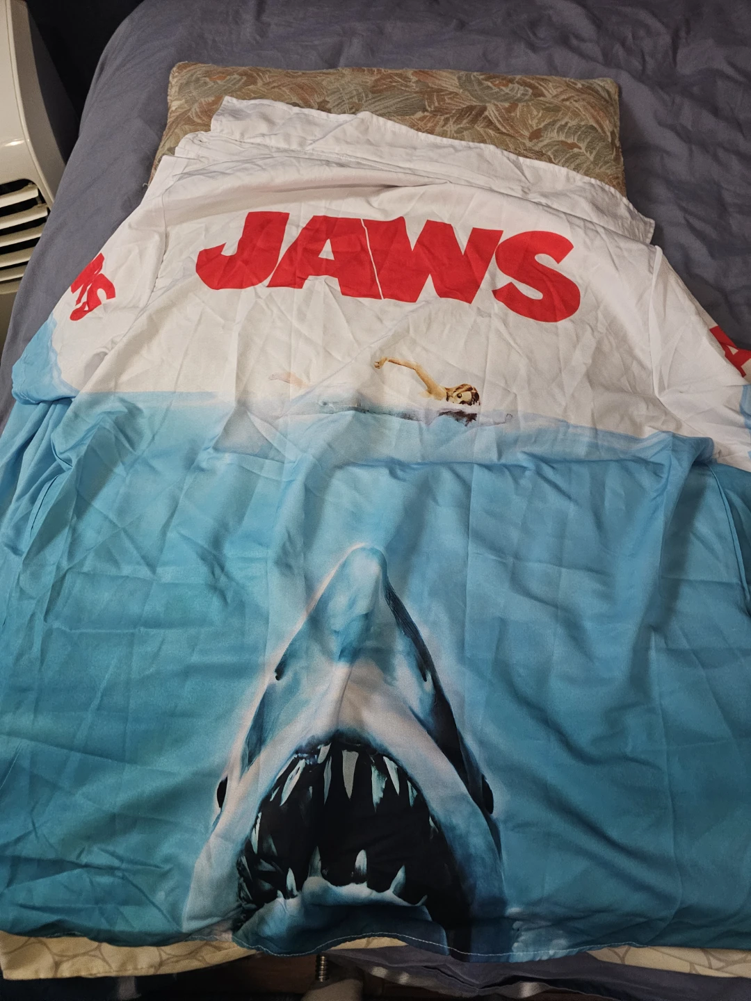 Jaws Movie Graphic Button-Up Shirt XL