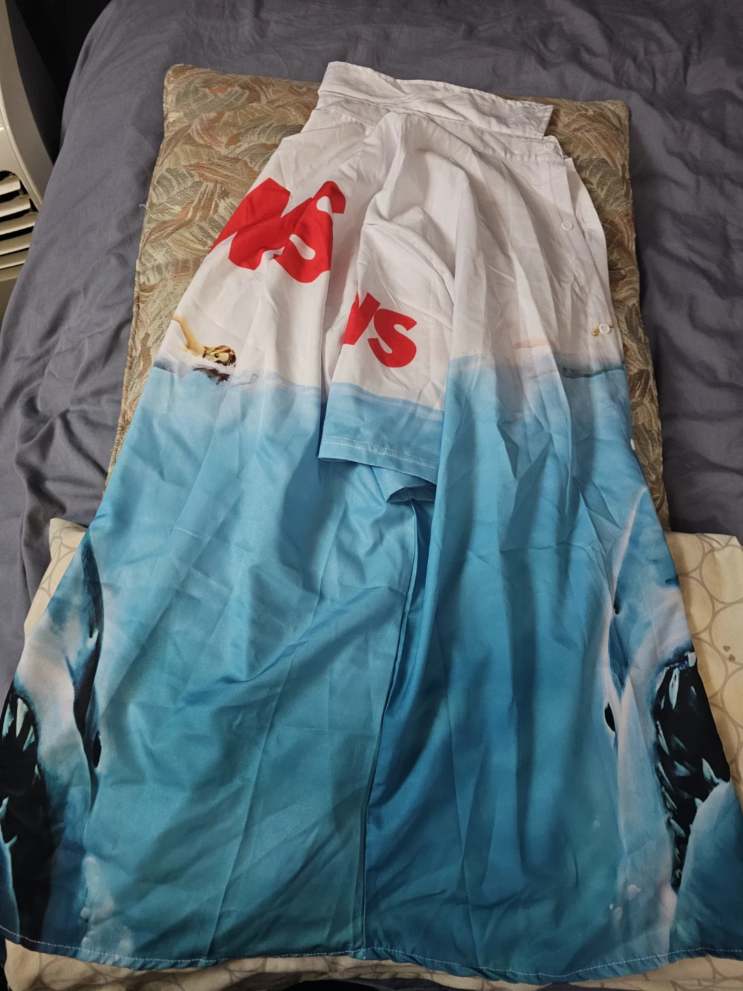 Jaws Movie Graphic Button-Up Shirt XL - photo 3