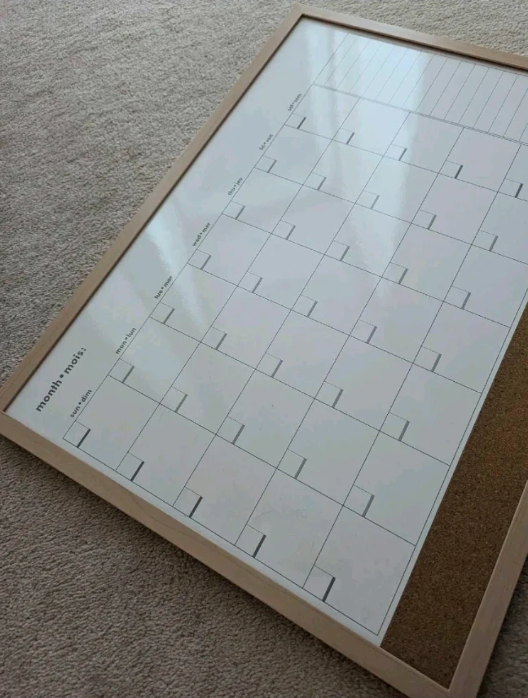 Monthly Dry Erase Calendar Board
