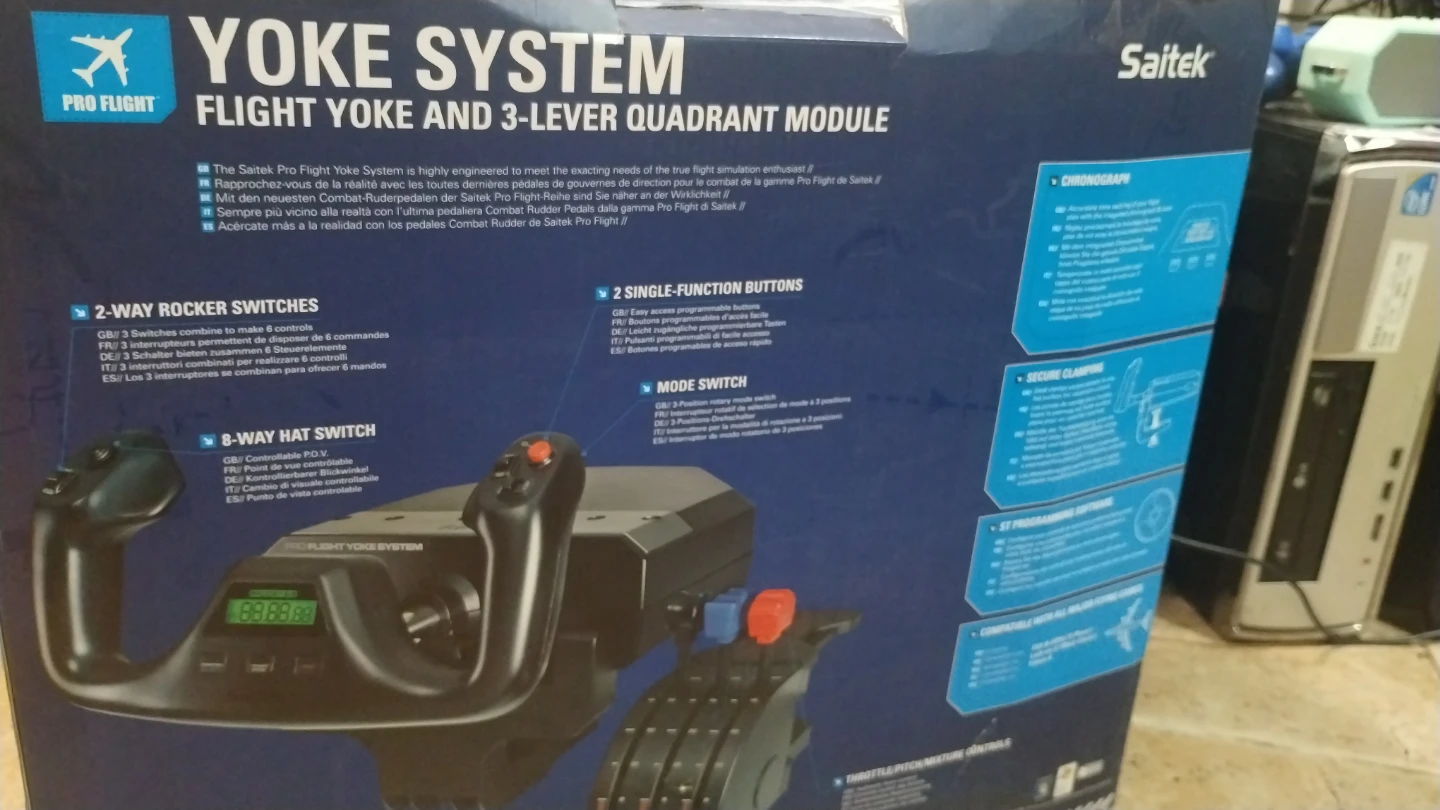 ✈️ Saitek Pro Flight Yoke & Throttle Quadrant System - Like New