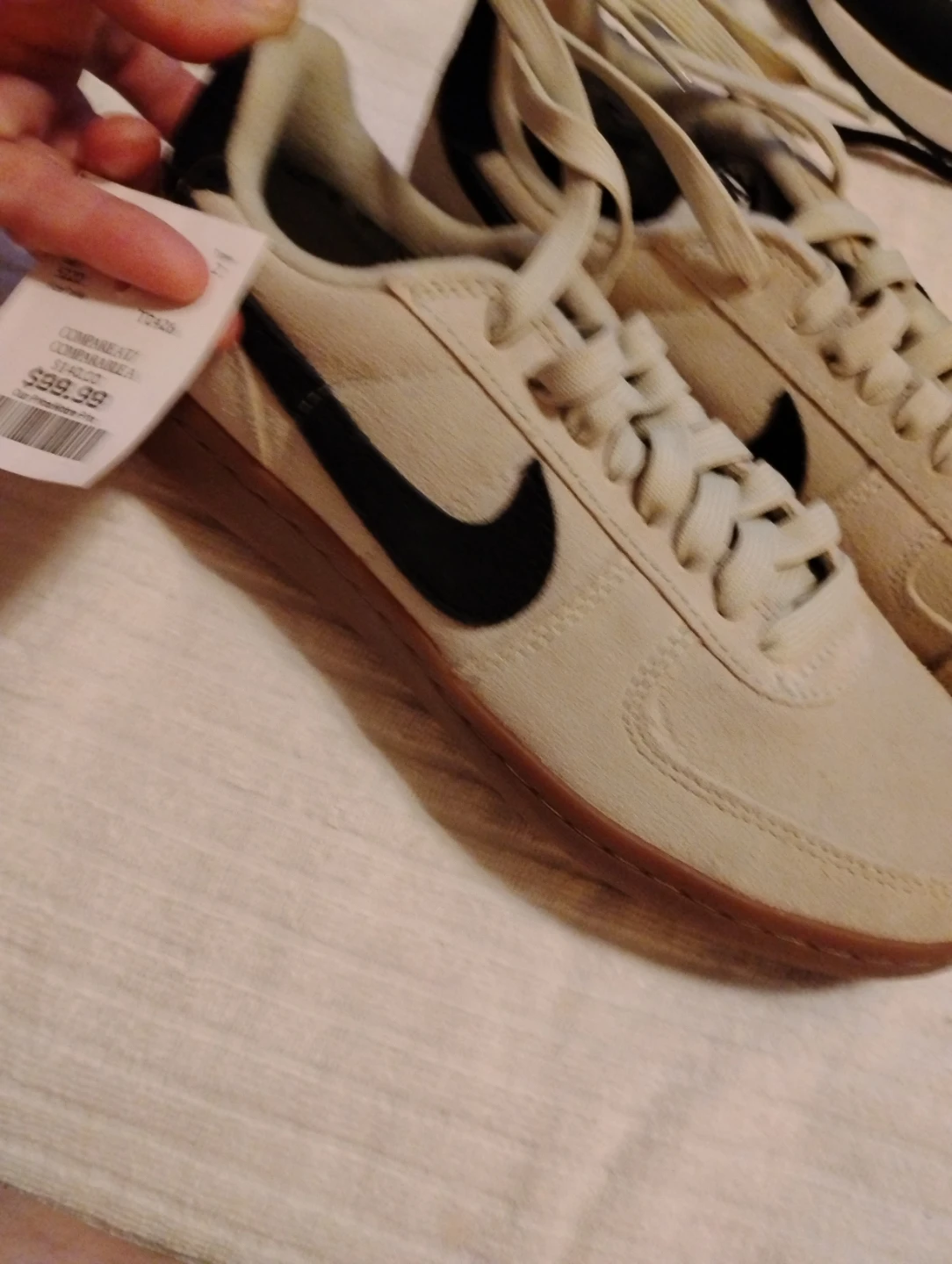 Nike Suede Sneakers Beige/Black US 8 - photo 2