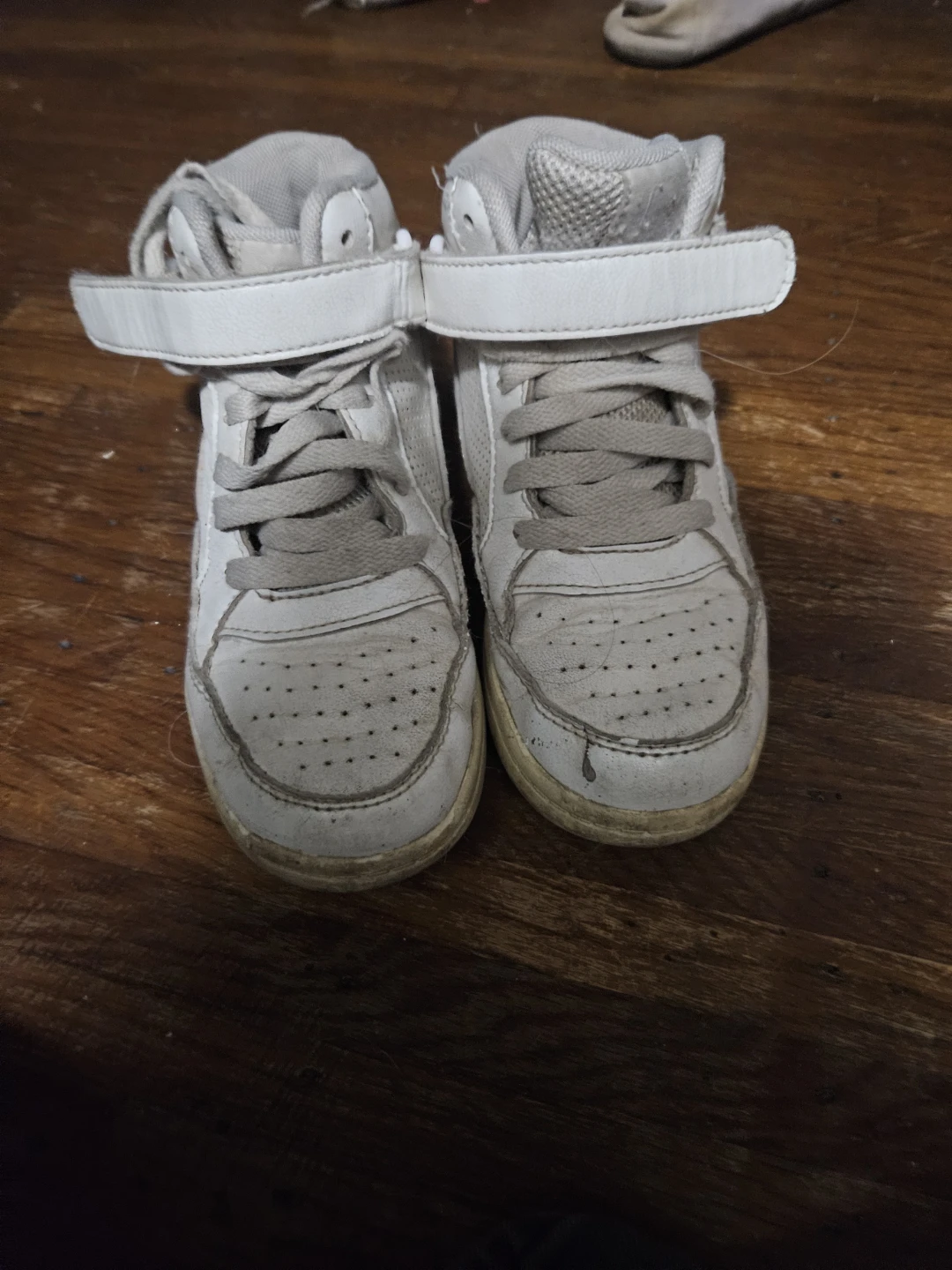 White high-top sneakers