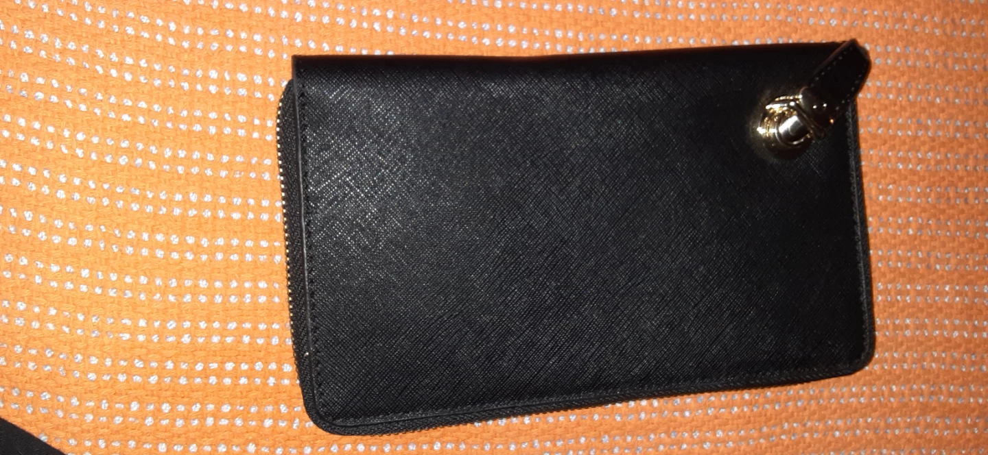 Danier Black Zip-Around Wallet