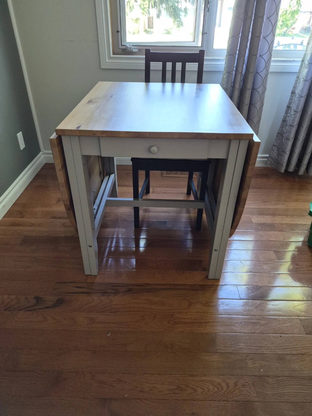 Extendable Drop Leaf Table Solid Pine - photo 5