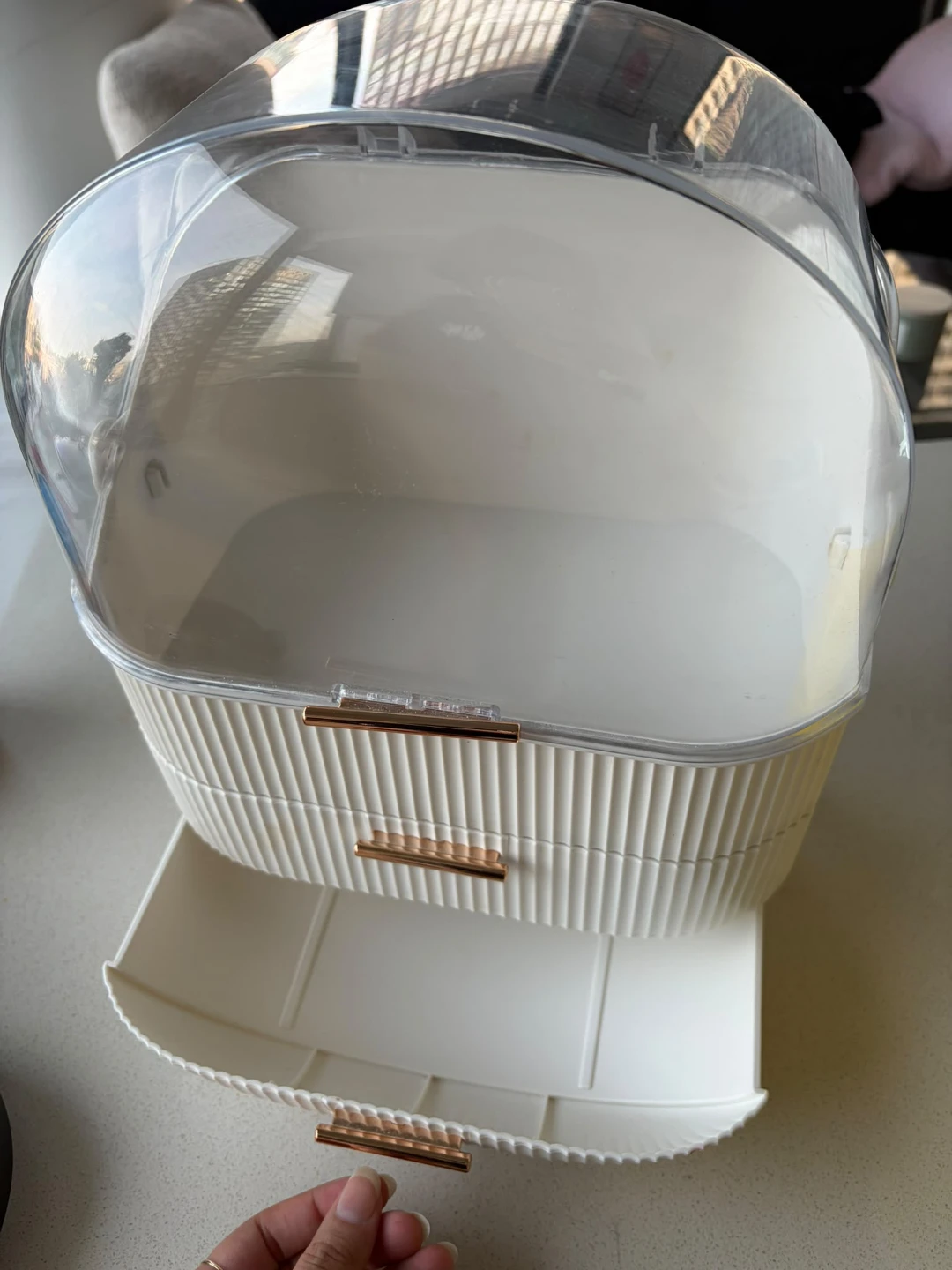 White Makeup Organizer with Drawers