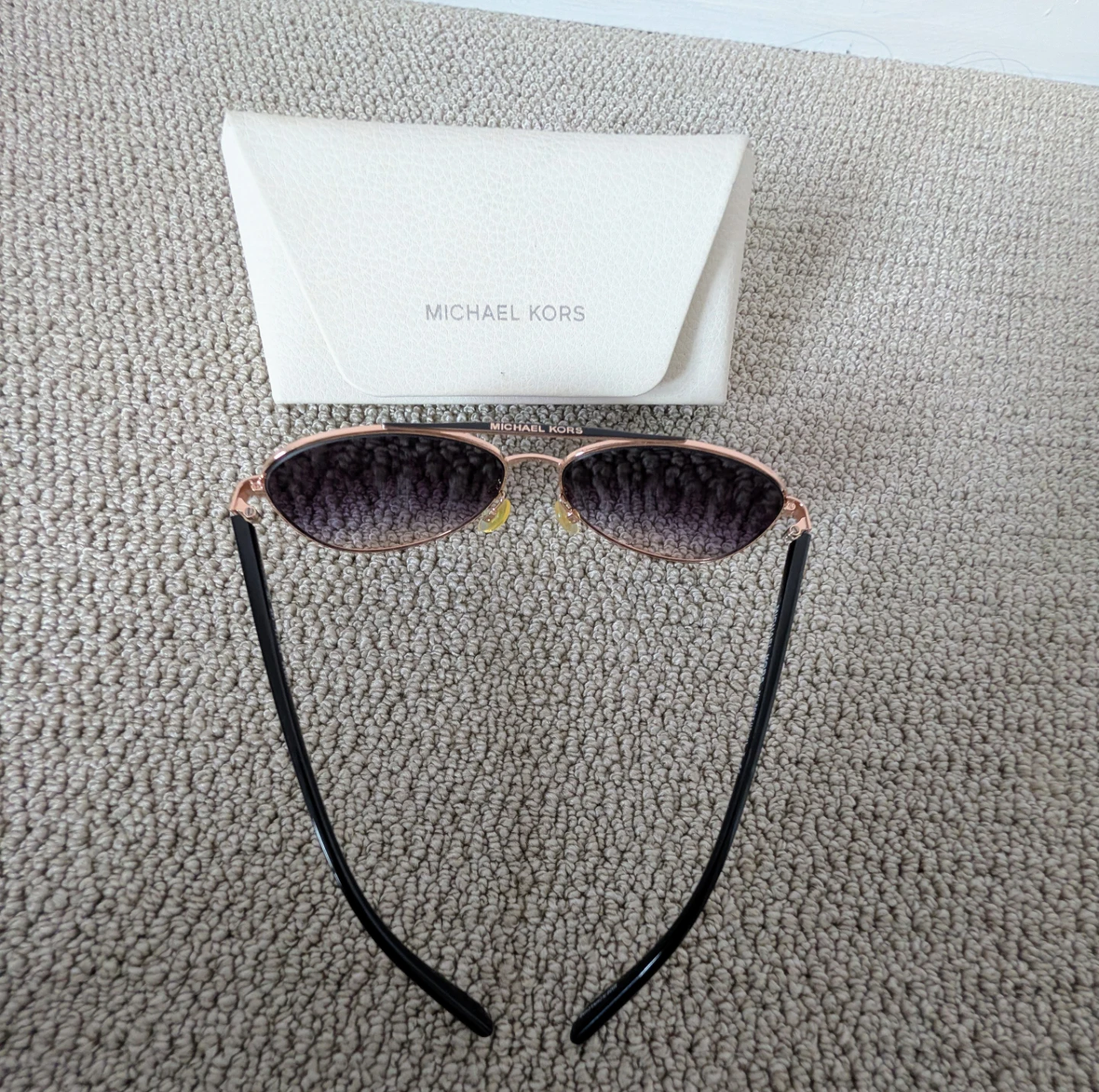 Michael Kors Rose Gold Aviator Sunglasses - photo 3