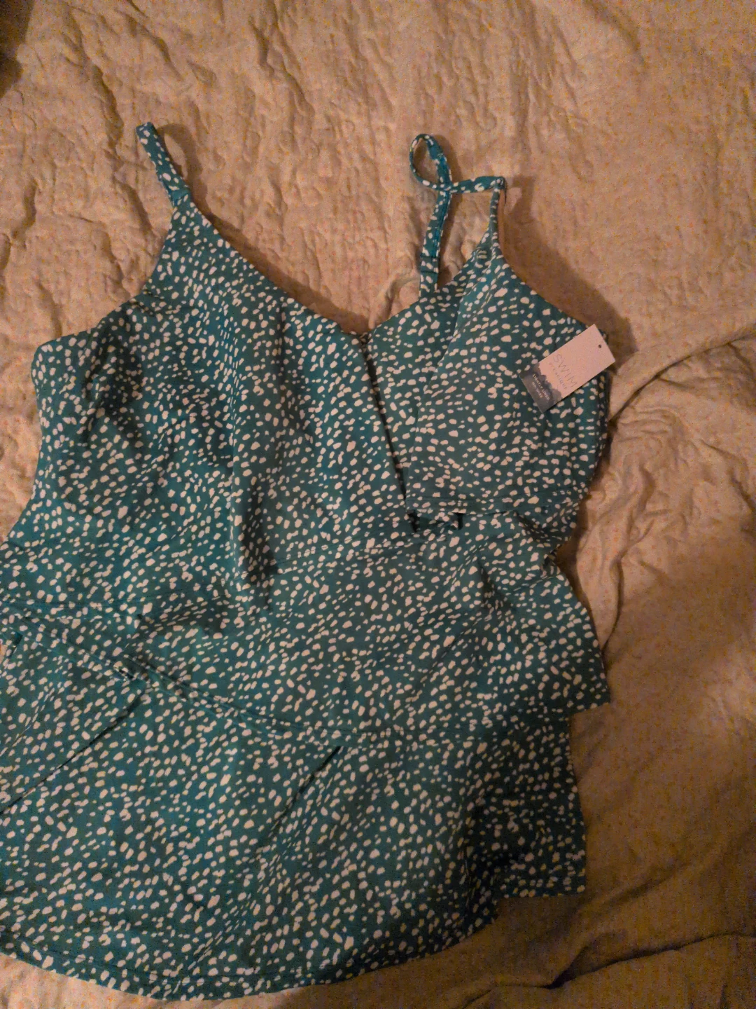 Women's Teal Floral Swim Top - photo 3