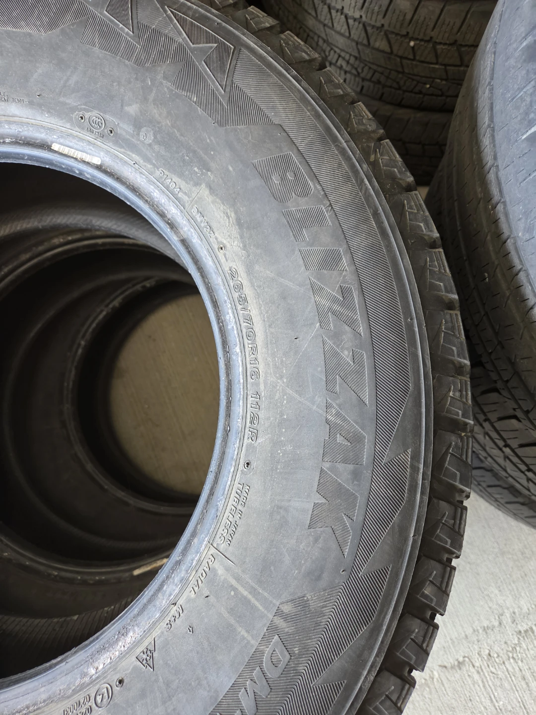3 tire Bridgestone Blizzak Winter Tires 265/70R16 - photo 3