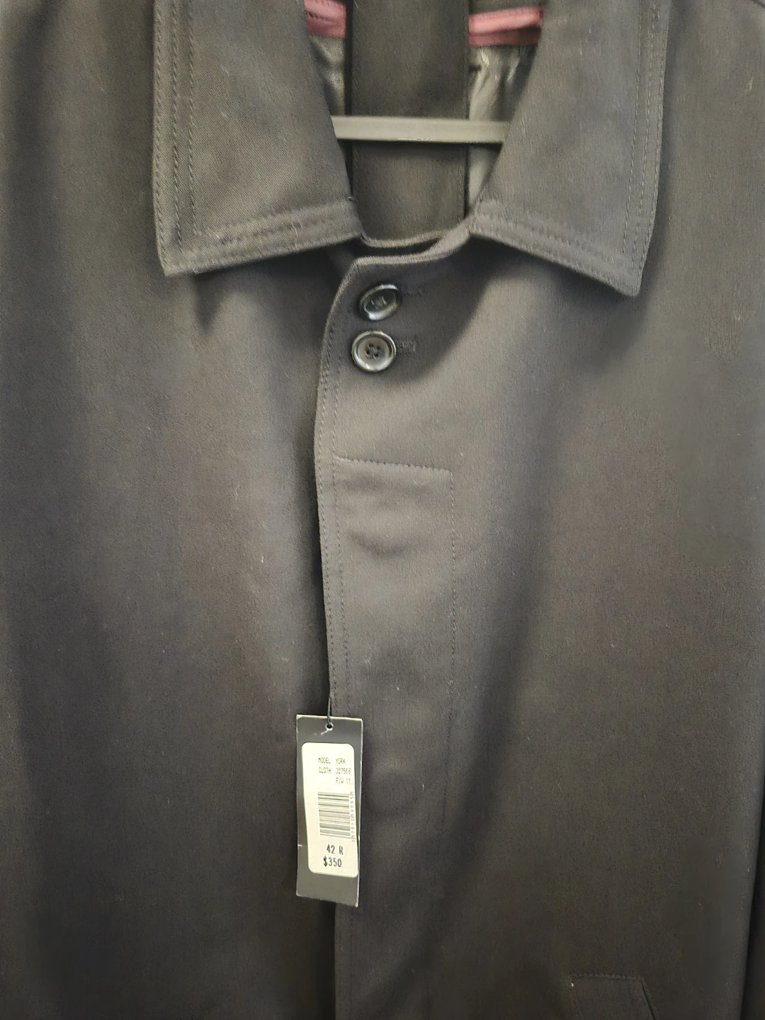 JONES NEW YORK Men's Black Coat Size 42R
