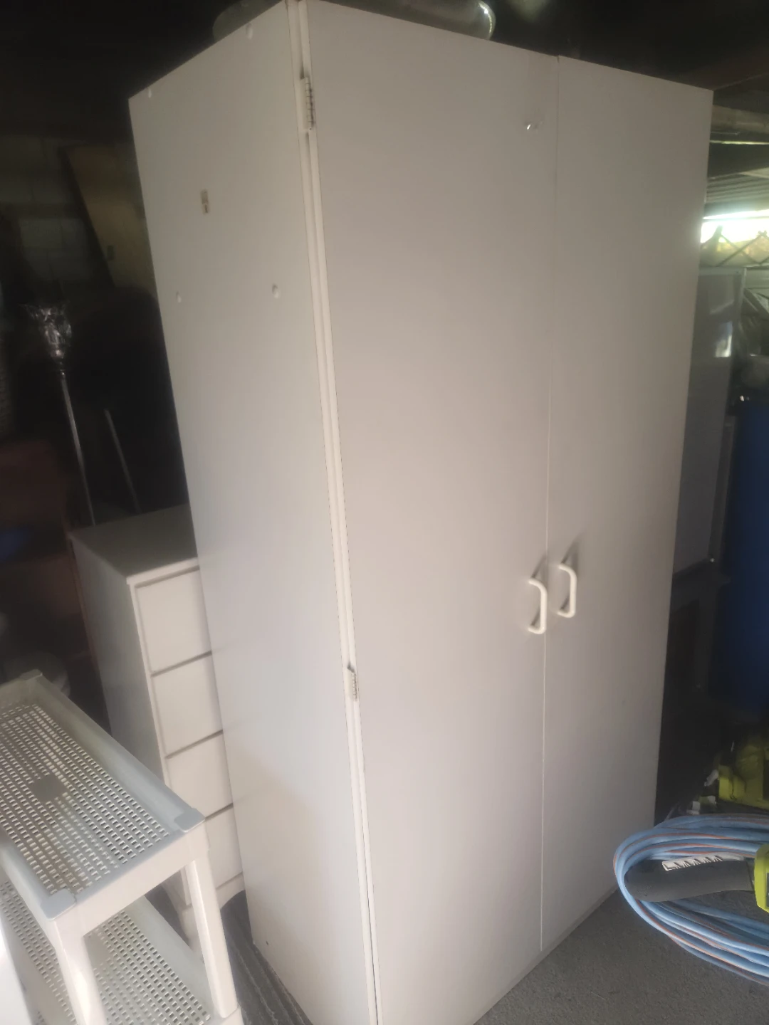 White Two Door Storage Cabinet