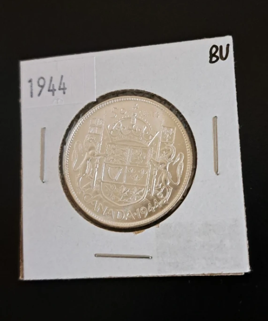 1944 Canada 50 Cent, Silver Coin, Brilliant  Uncirculated - photo 4
