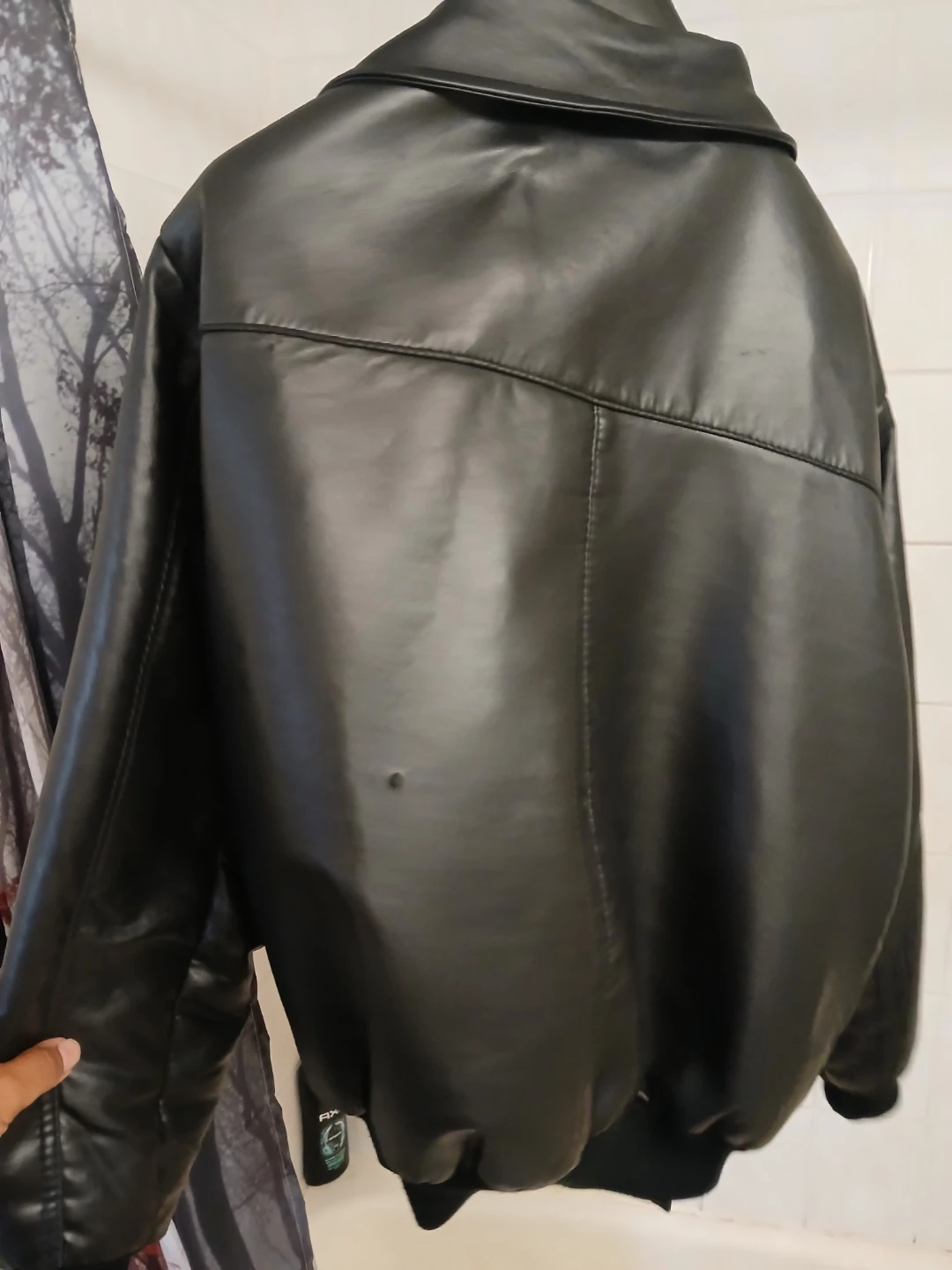 Men's Genuine Leather Valentino retro 80s style varsity jacket - photo 5