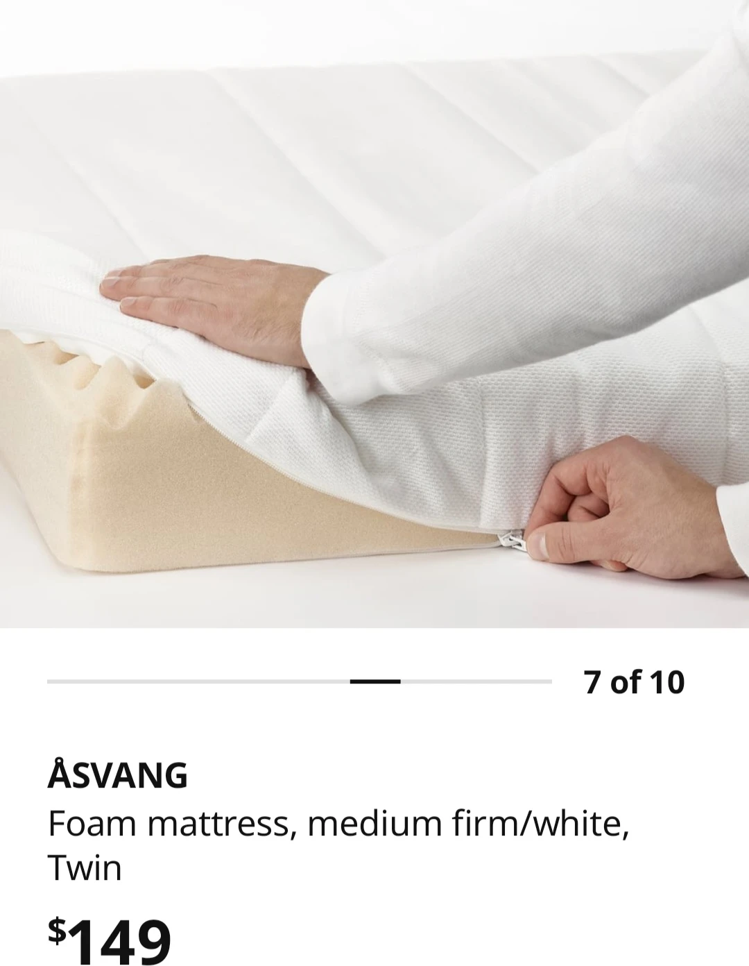 IKEA ÅSVANG Foam Mattress Twin - photo 3