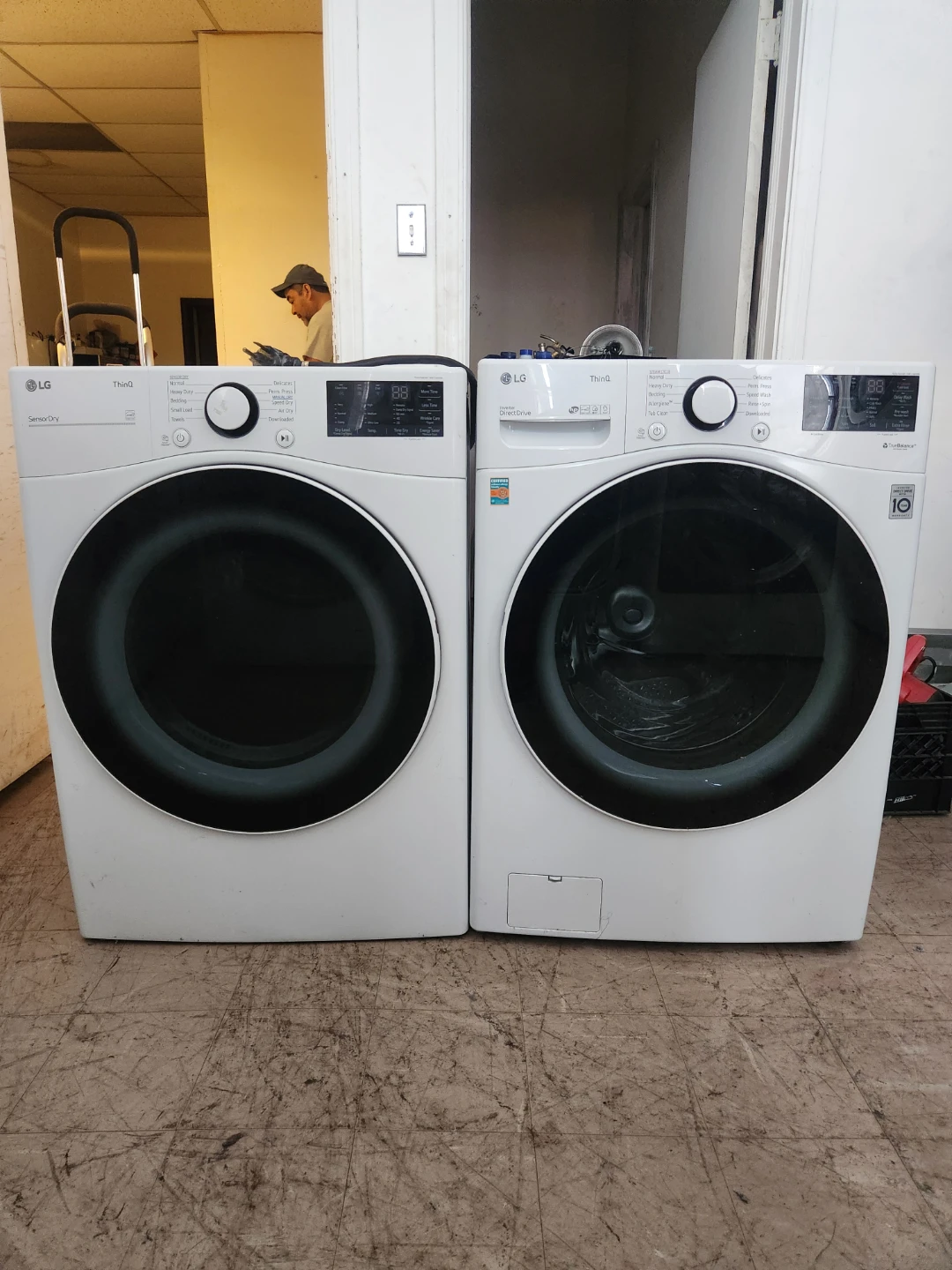 LG ThinQ Front Load Washer and Dryer Set