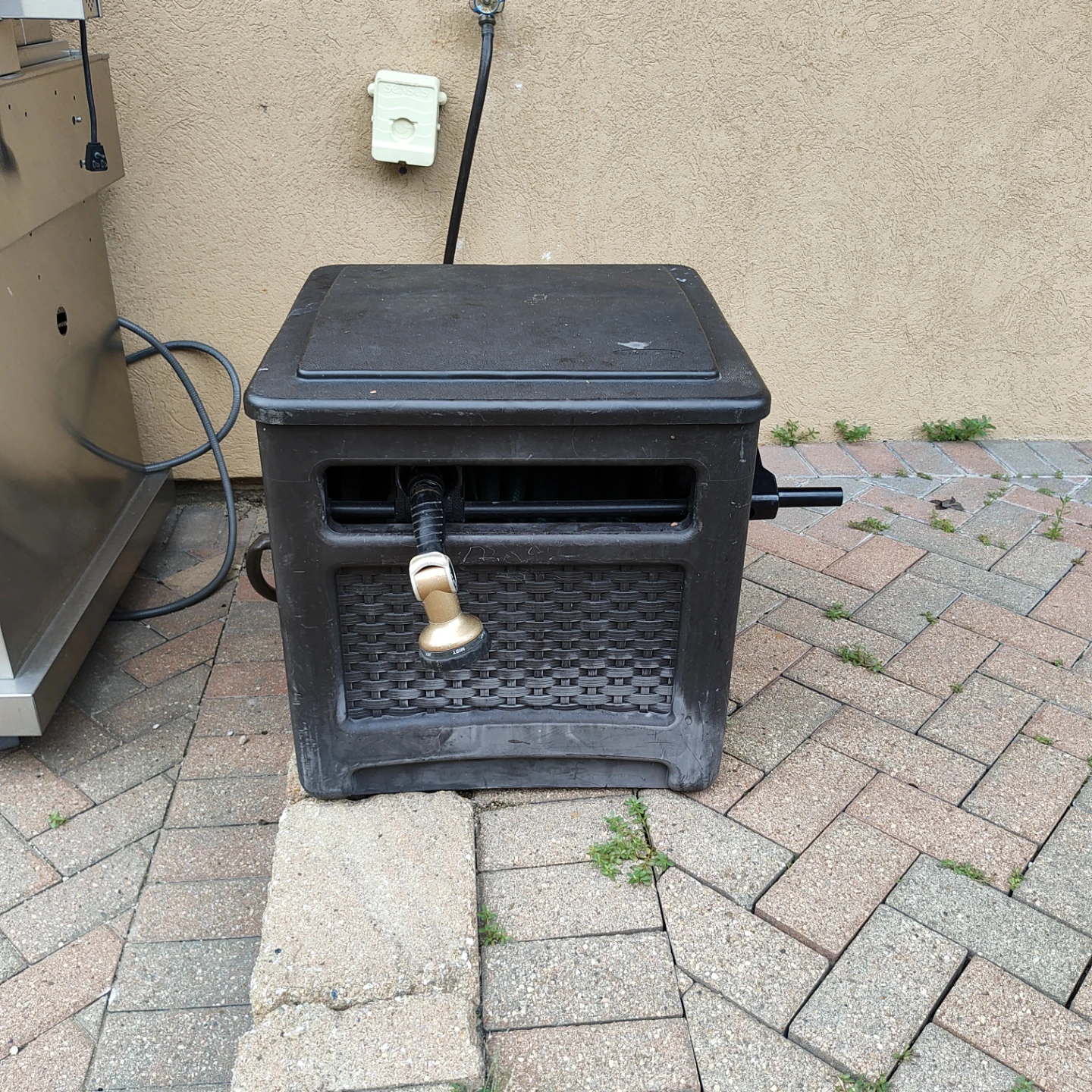 Black Outdoor Hose Reel Storage Box - photo 2