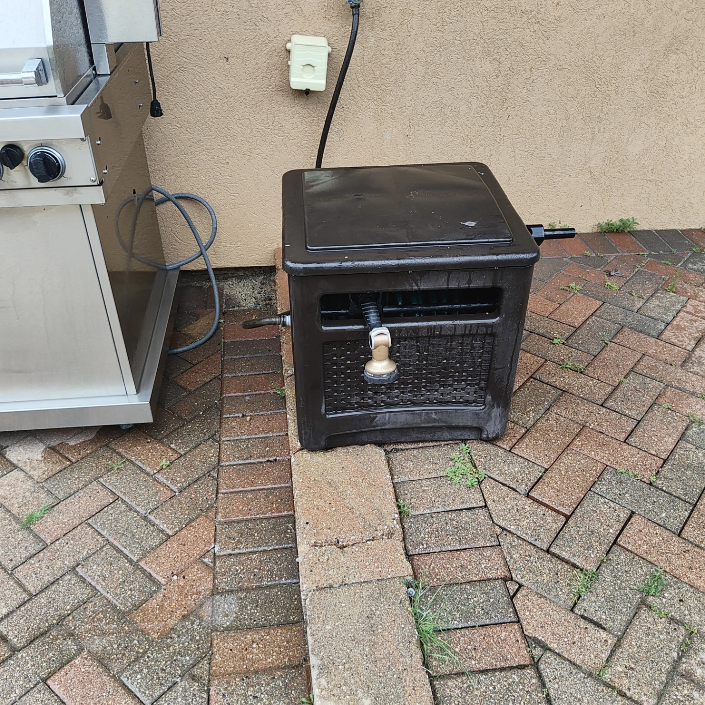 Black Outdoor Hose Reel Storage Box - photo 3