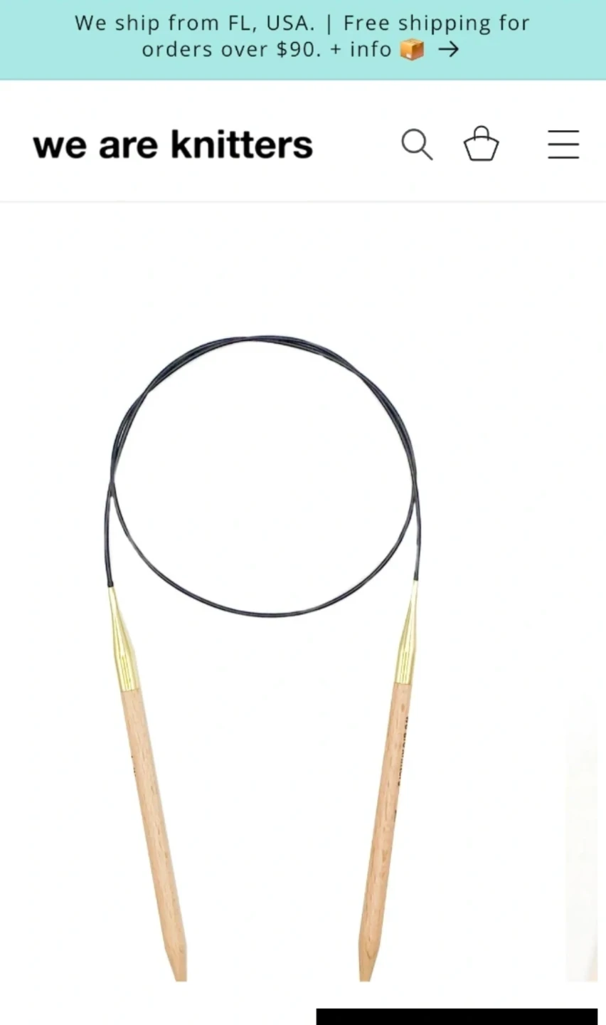 "We Are Knitters" 8mm Circular Beechwood Knitting Needles - photo 3