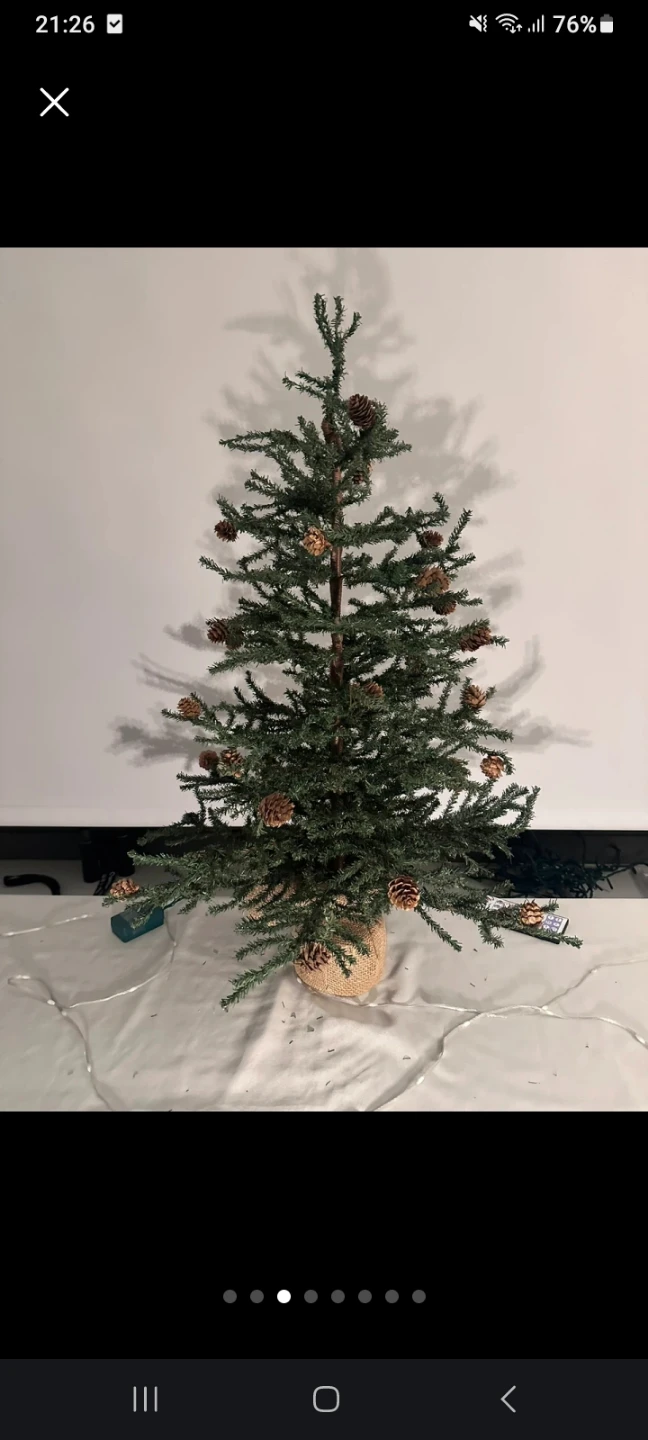 Artificial Christmas Tree with Pinecones