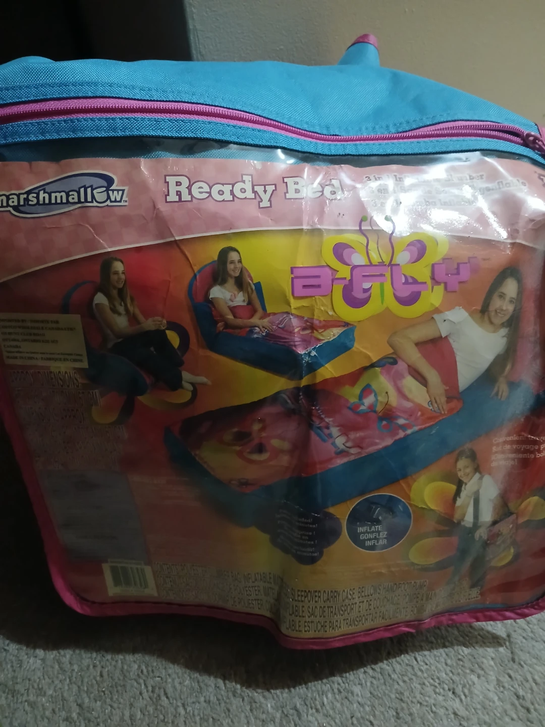 Marshmallow "Ready Bed" Inflatable Sleepover Carry Case