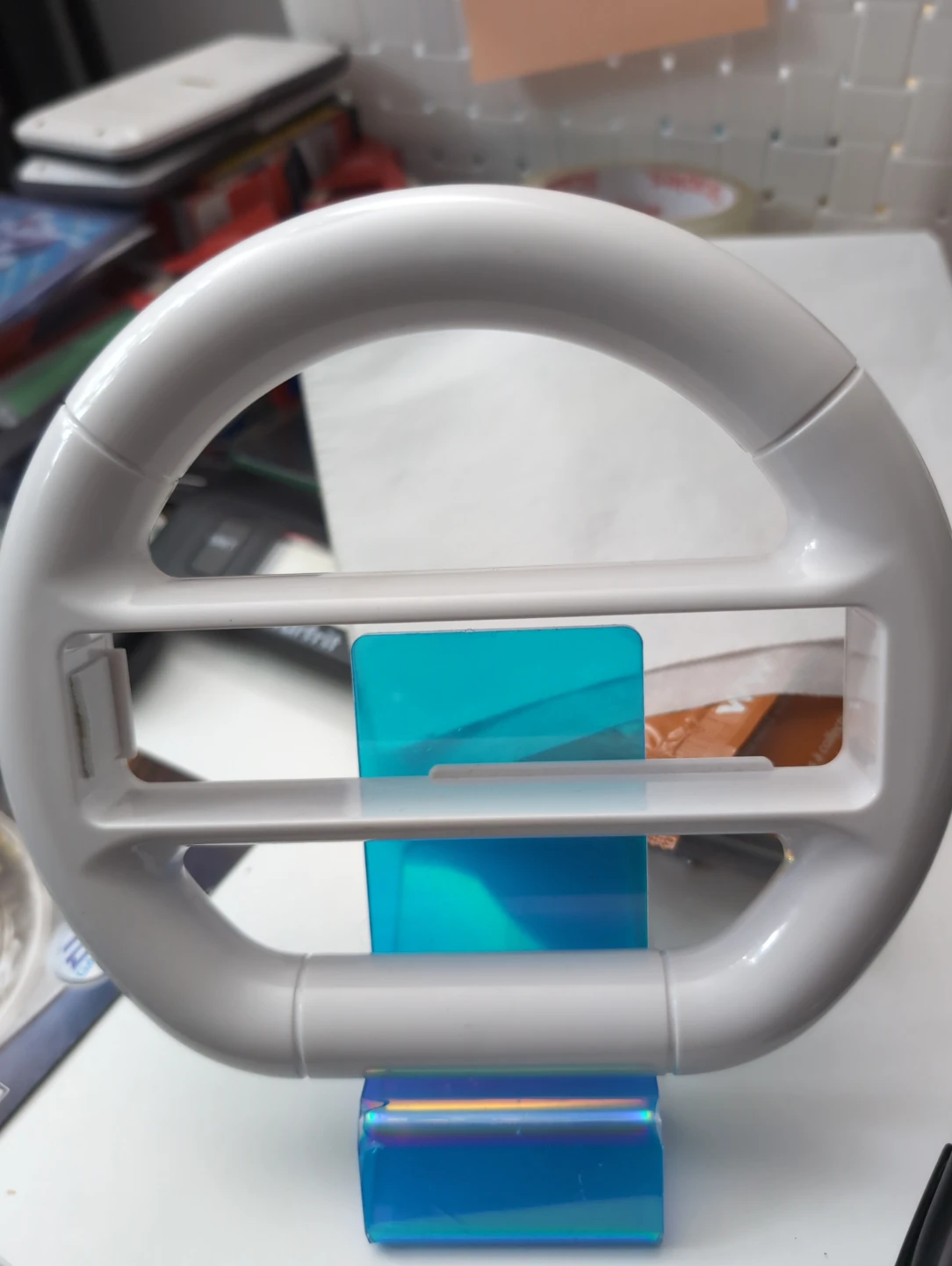 White Racing Wheel Accessory
