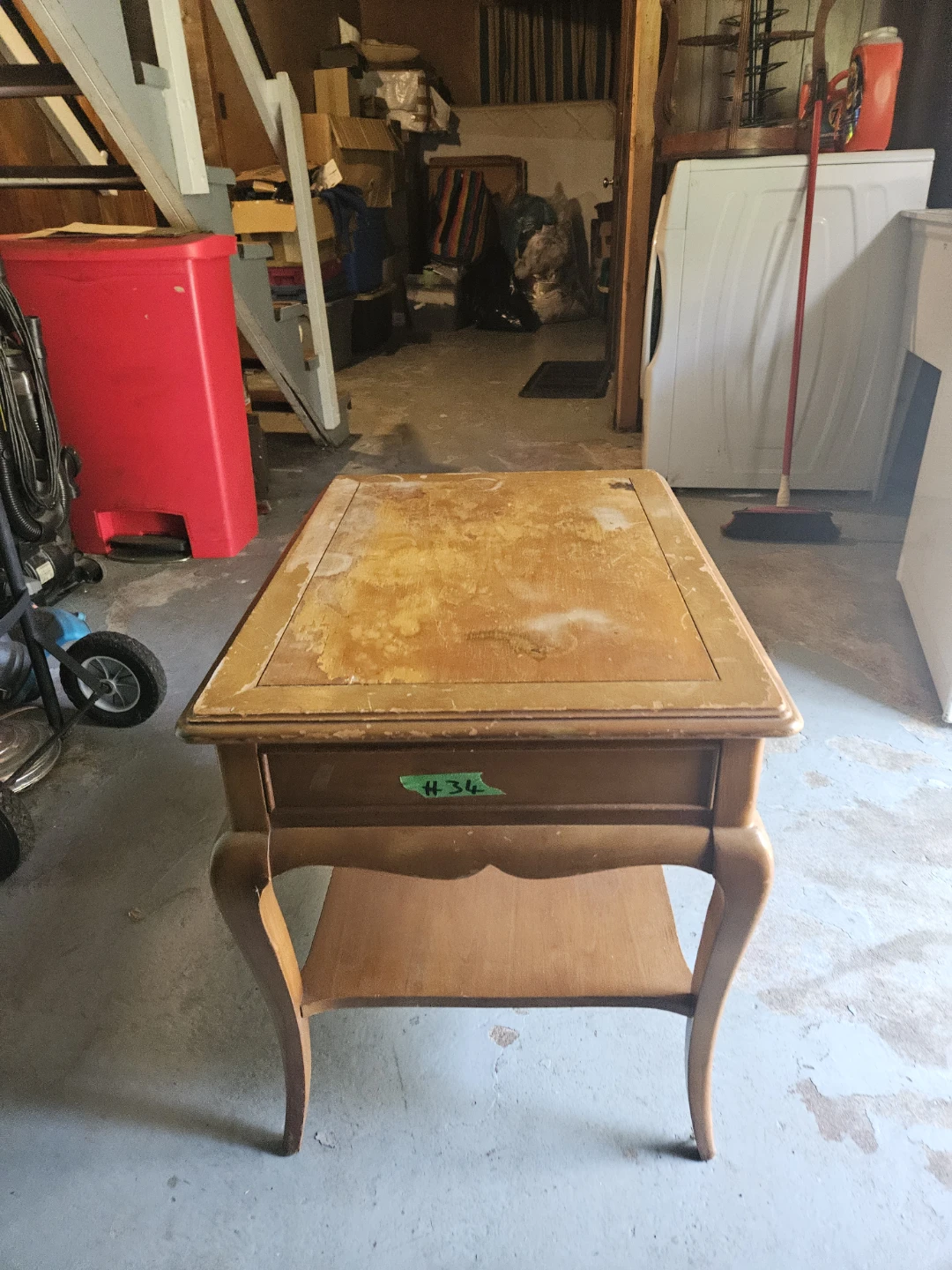 Wooden End Table with Drawer - photo 5