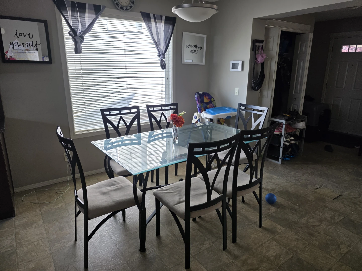 Glass table and six chairs for sale - photo 2