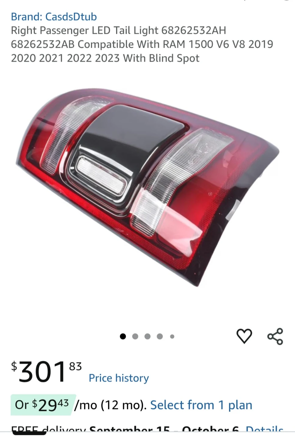 RAM 1500 LED Tail Light