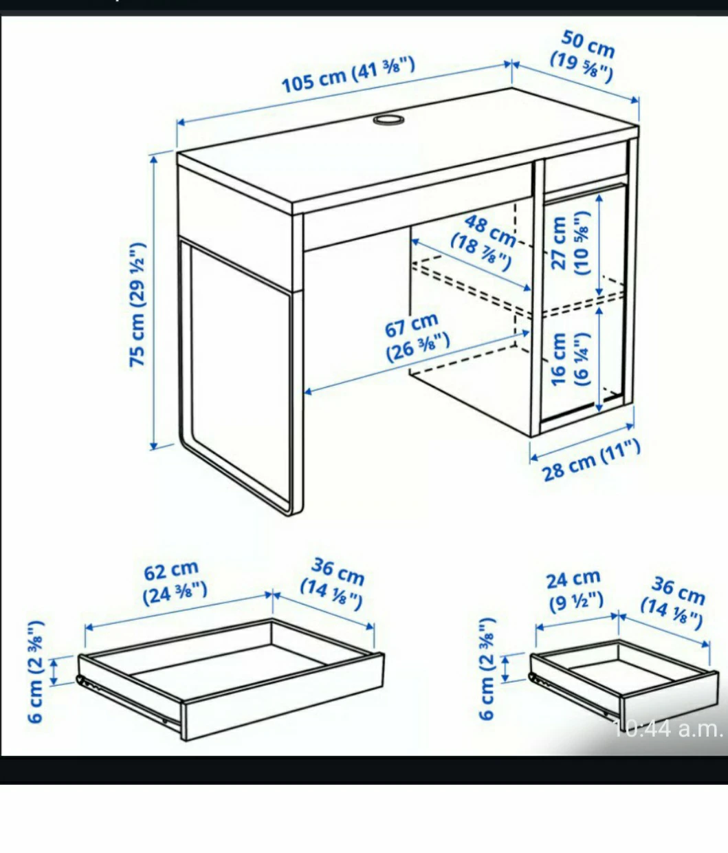 IKEA MICKE Desk with Shelving Unit - photo 2