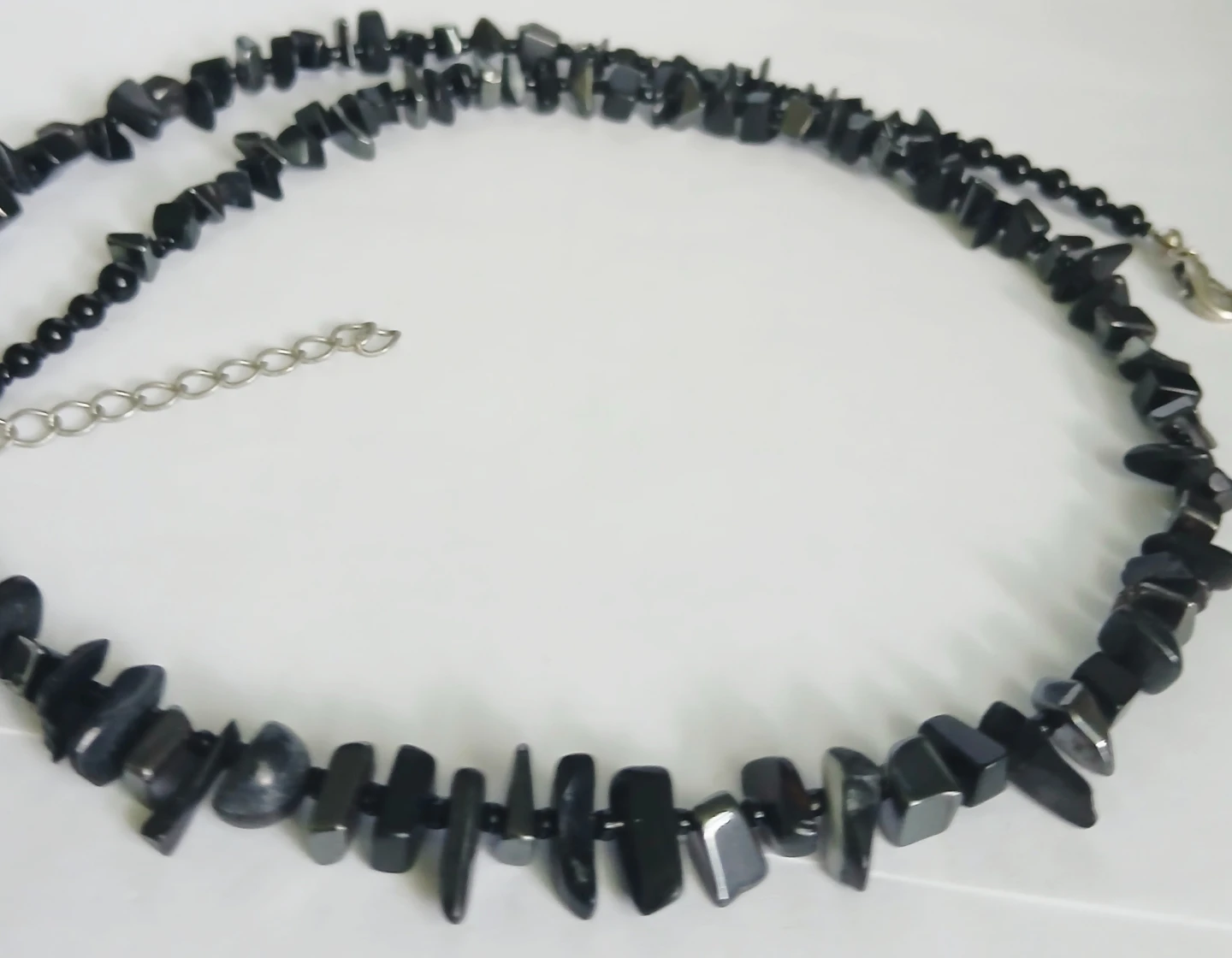 Black Stone Chip Necklace for MEN - photo 3