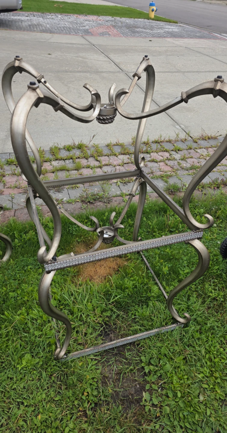 Metal Frame Coffee Table with Glass Top - photo 2