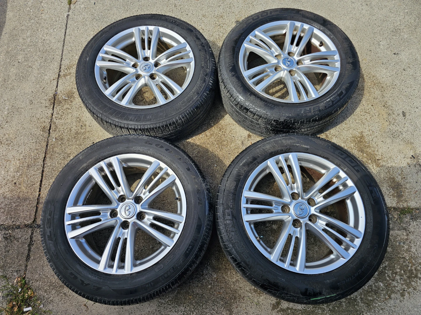 INFINITI G37 O.E.M RIMS AND ALL SEASON TIRES 225/55 R17