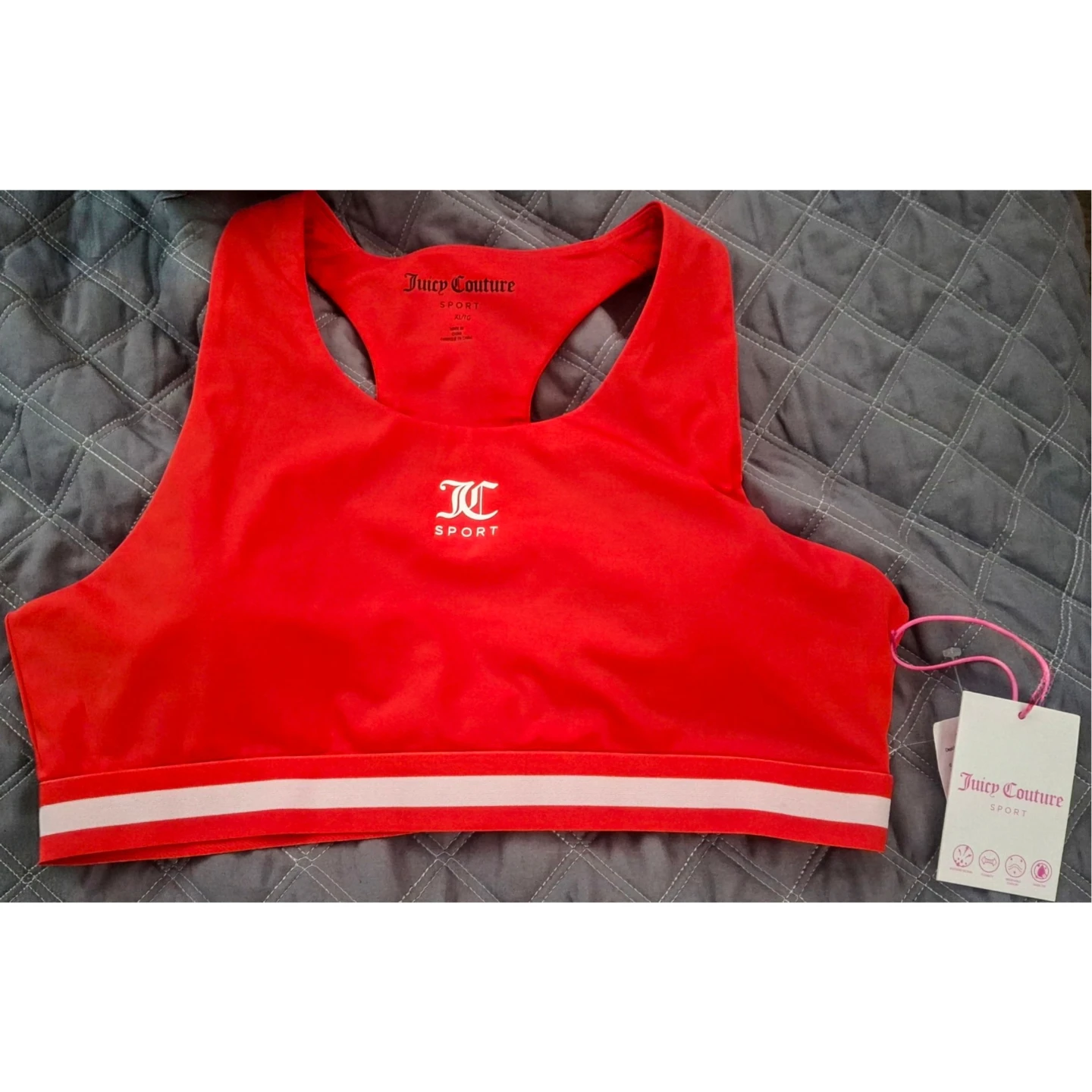 NWT Juicy Couture Sport Racerback Sports Bra - XL
