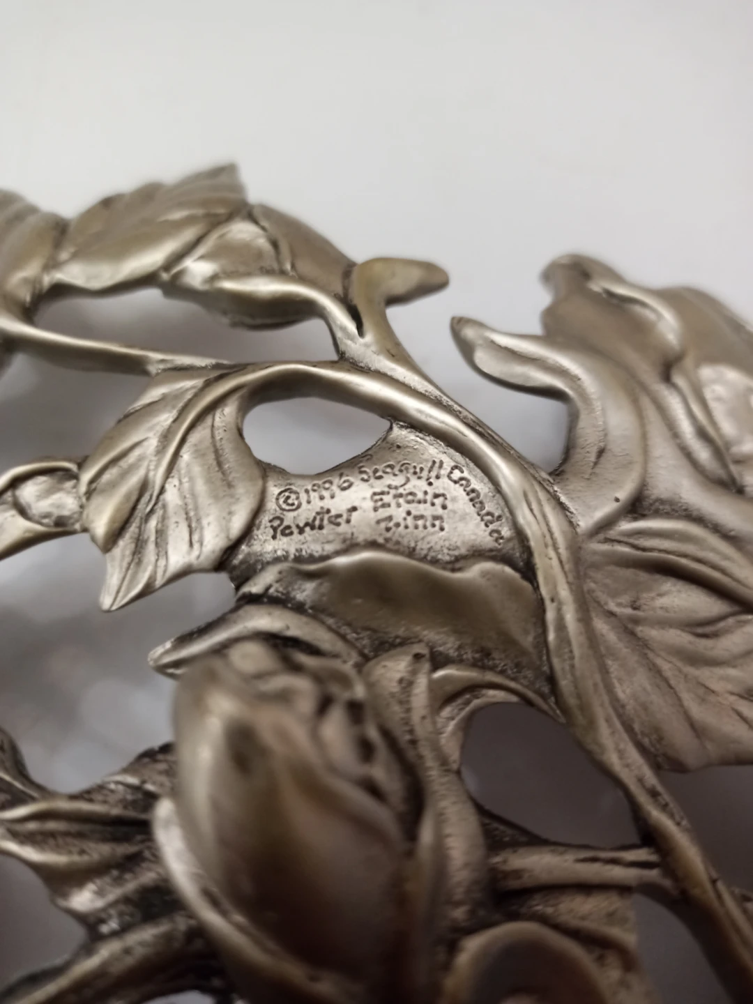 Pewter Rose Dish By Seagull Canada Etain Zinn - 1996© - photo 3