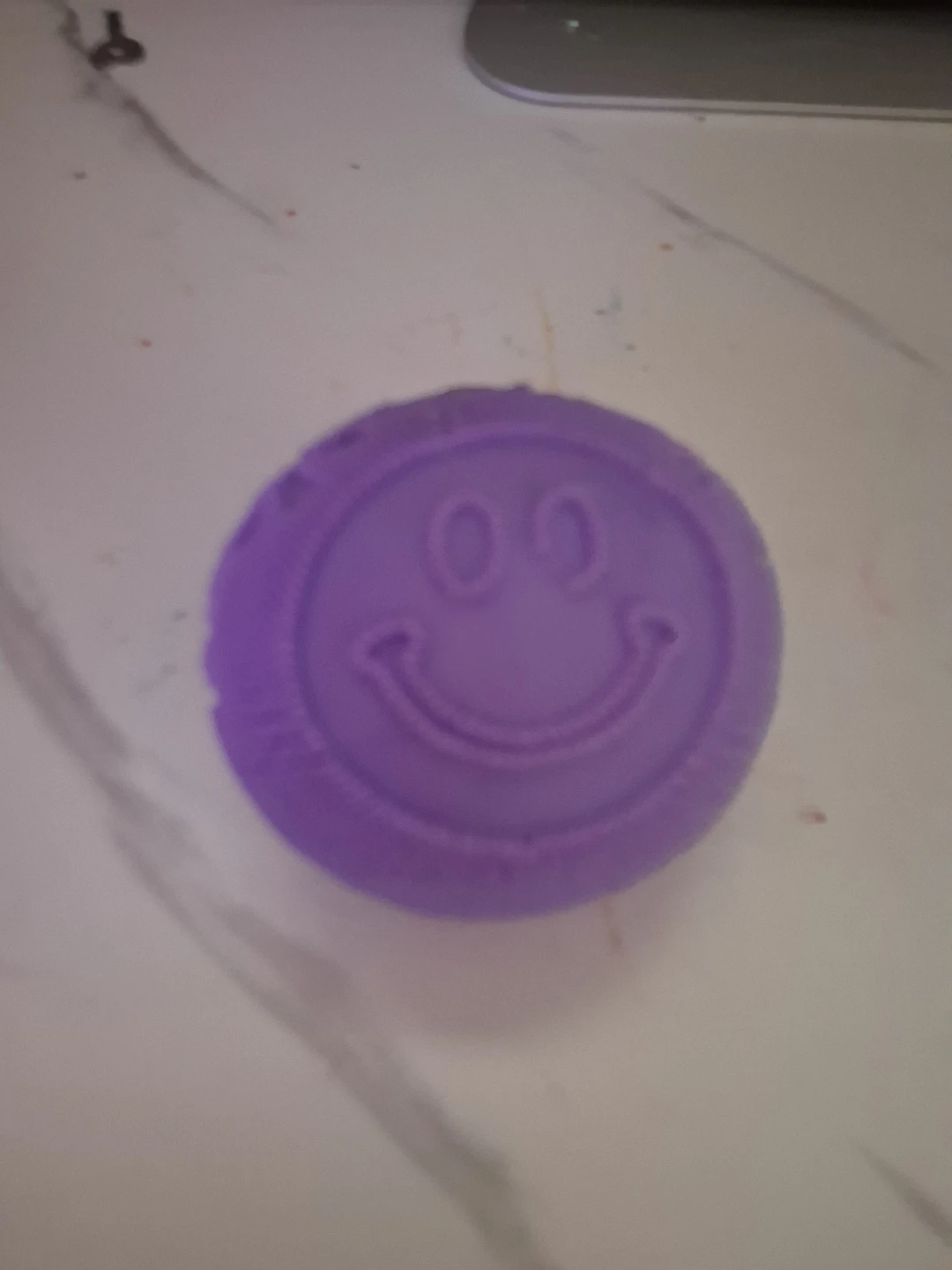 Purple Smiley Face squishy. Needoh