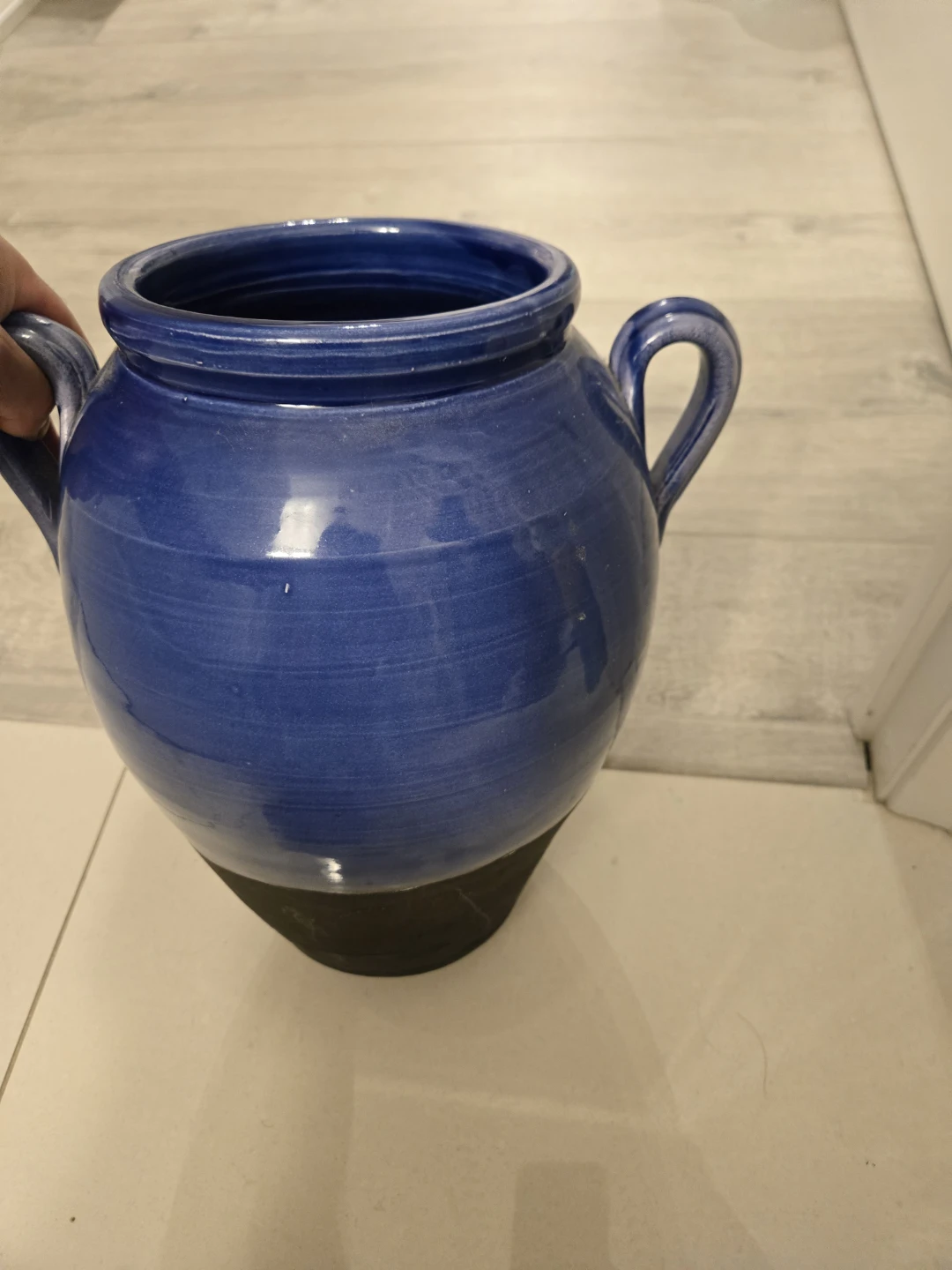 Blue Ceramic Vase with Handles - photo 2